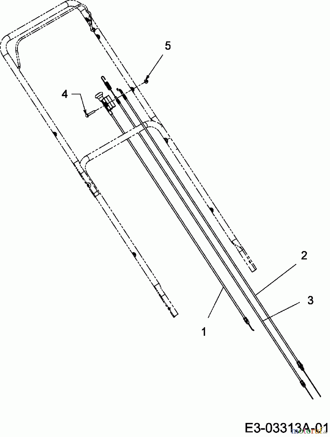 MTD Motormäher mit Antrieb SP 53 GHWO 12A-56MF676 (2007) Bowdenzüge