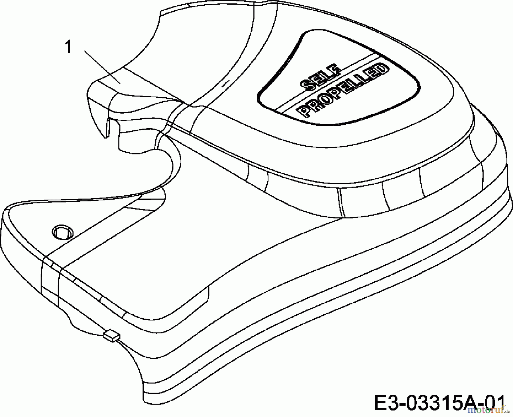  MTD Motormäher mit Antrieb SP 53 GHWK 12A-567D678  (2007) Abdeckung Getriebe