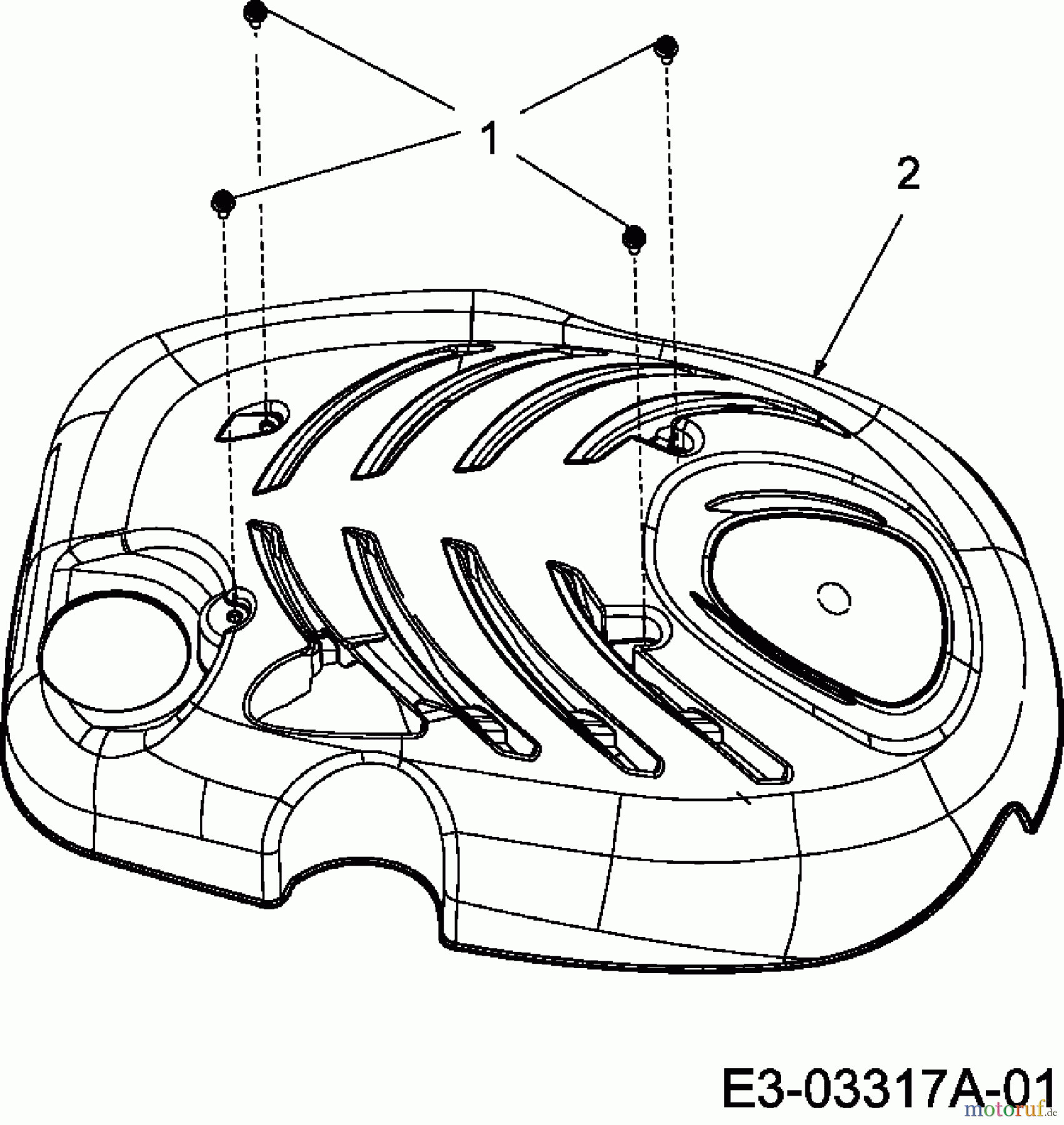  MTD Motormäher mit Antrieb SP 53 GHWO 12A-56MF676  (2007) Motorhaube M1