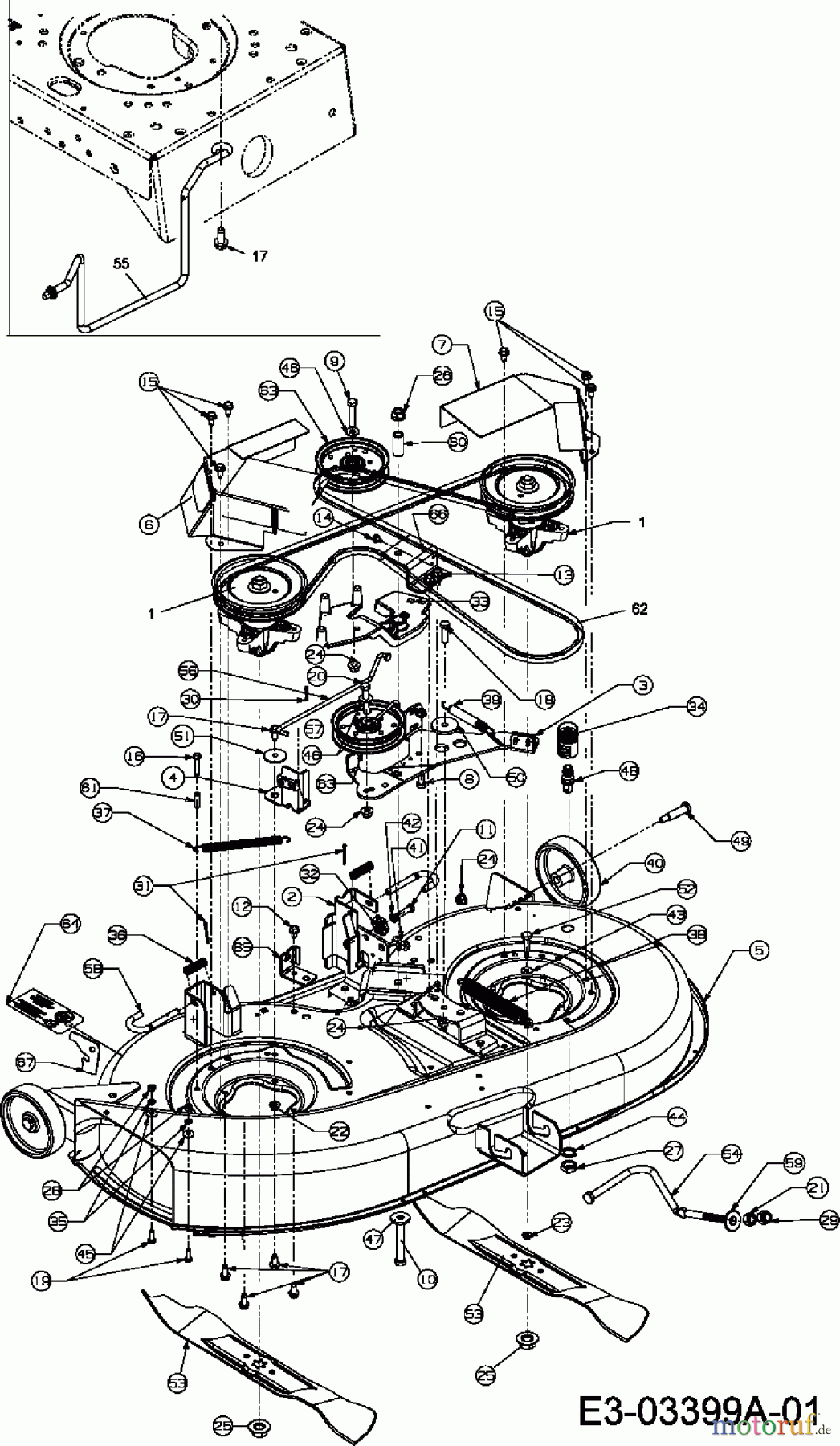 Gutbrod Rasentraktoren DLX 107 SHLK 13AG616G690 (2008) Mähwerk G (42