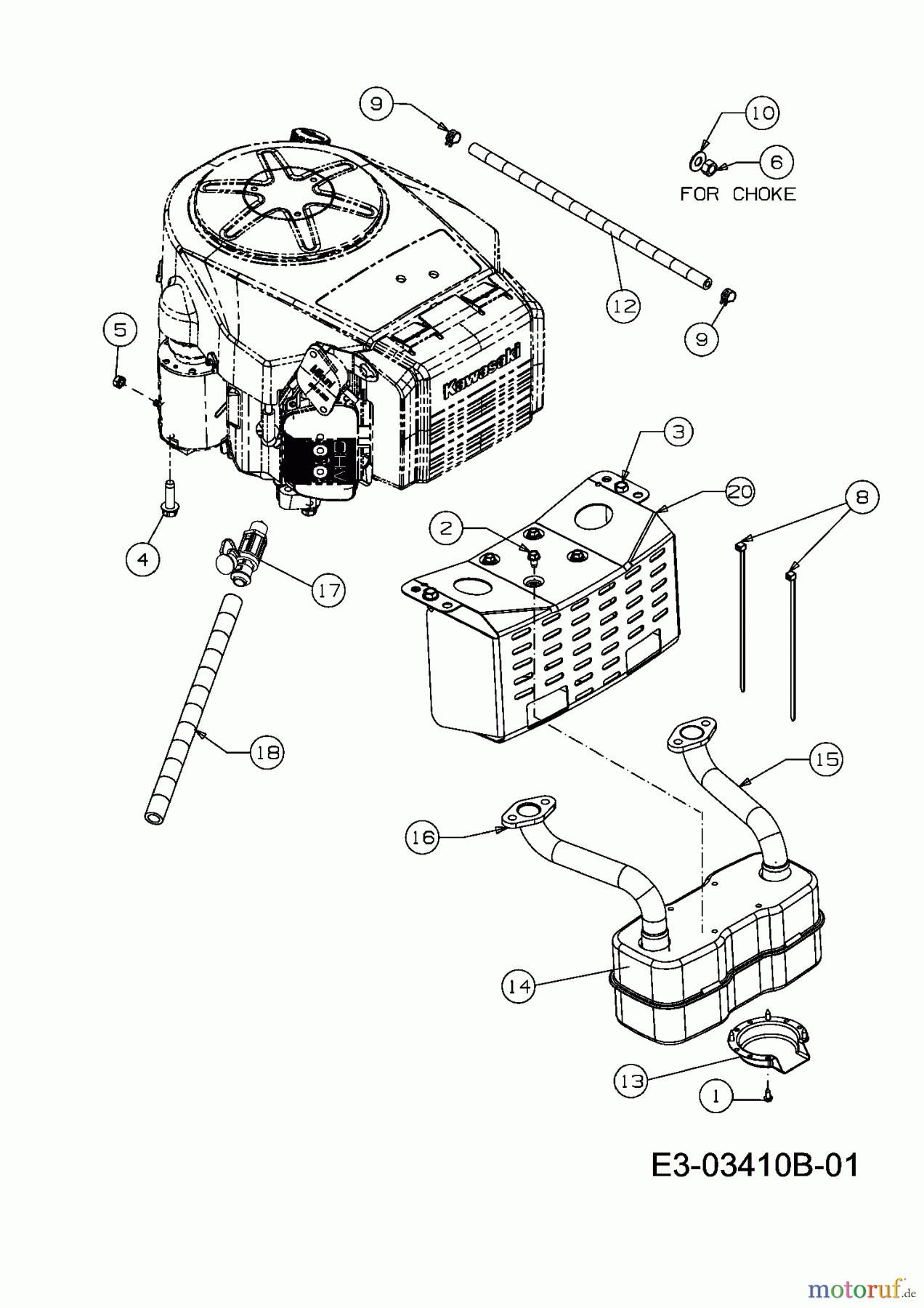 Gutbrod Rasentraktoren GLX 92 RALK 13CG506E690 (2008) Motorzubehör