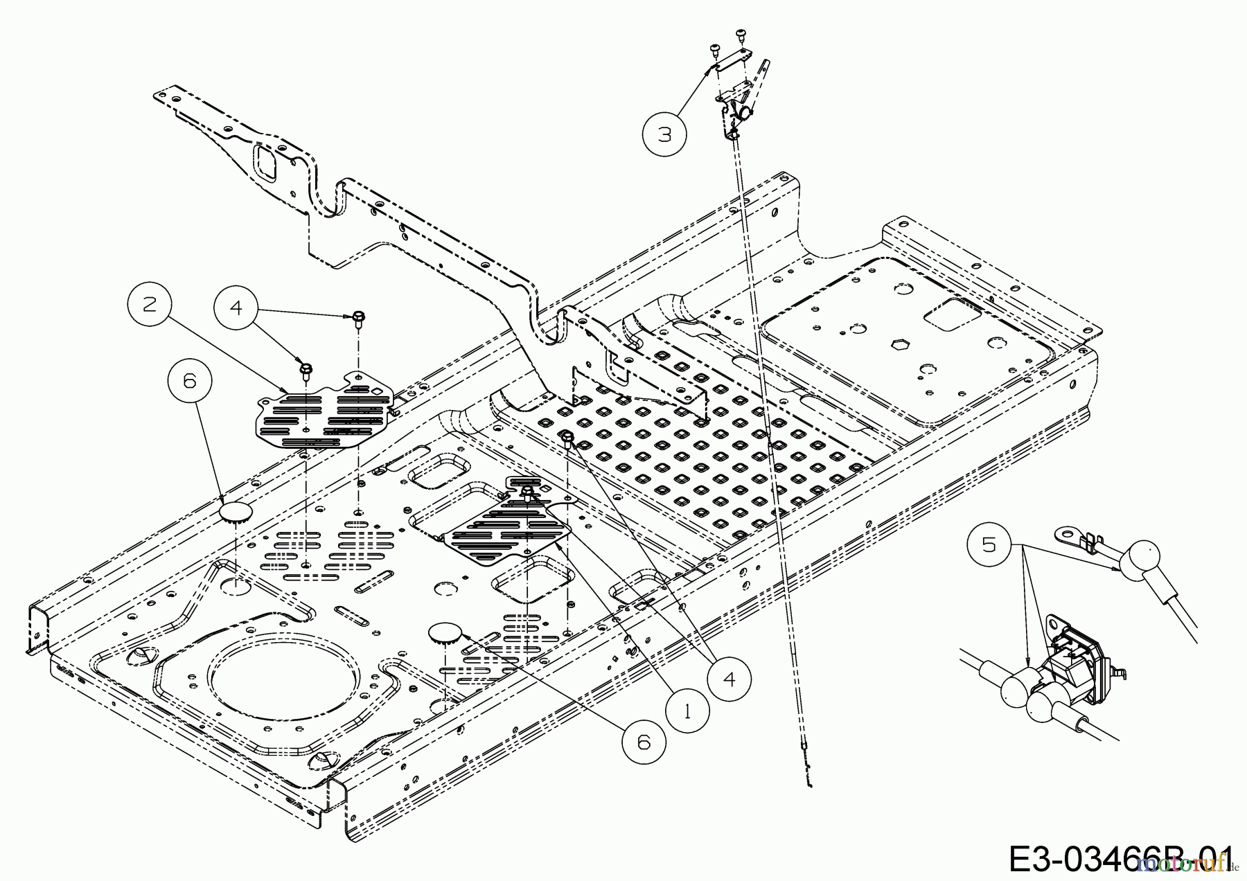  Cub Cadet Zero Turn RZT L 50 17AICACQ603  (2016) Halteplatten Rahmen