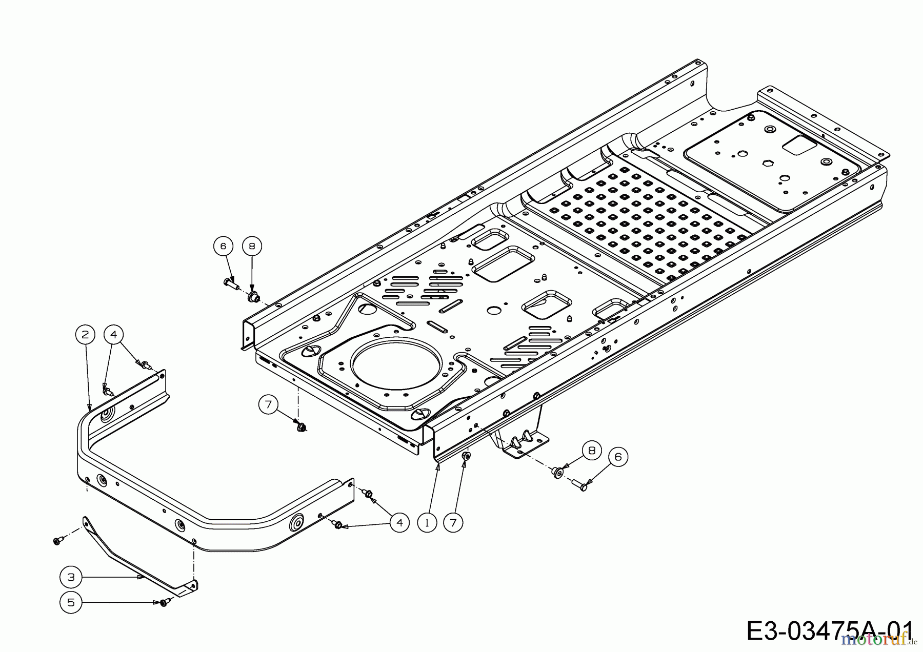 Cub Cadet Zero Turn RZT S 46 17AICBDT603 (2015) Rahmen, Stoßstange hinten