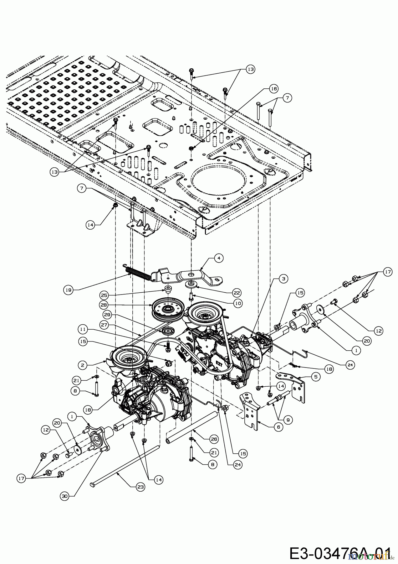 Cub Cadet Zero Turn RZT S 46 17BICBDT603 (2015) Fahrantrieb