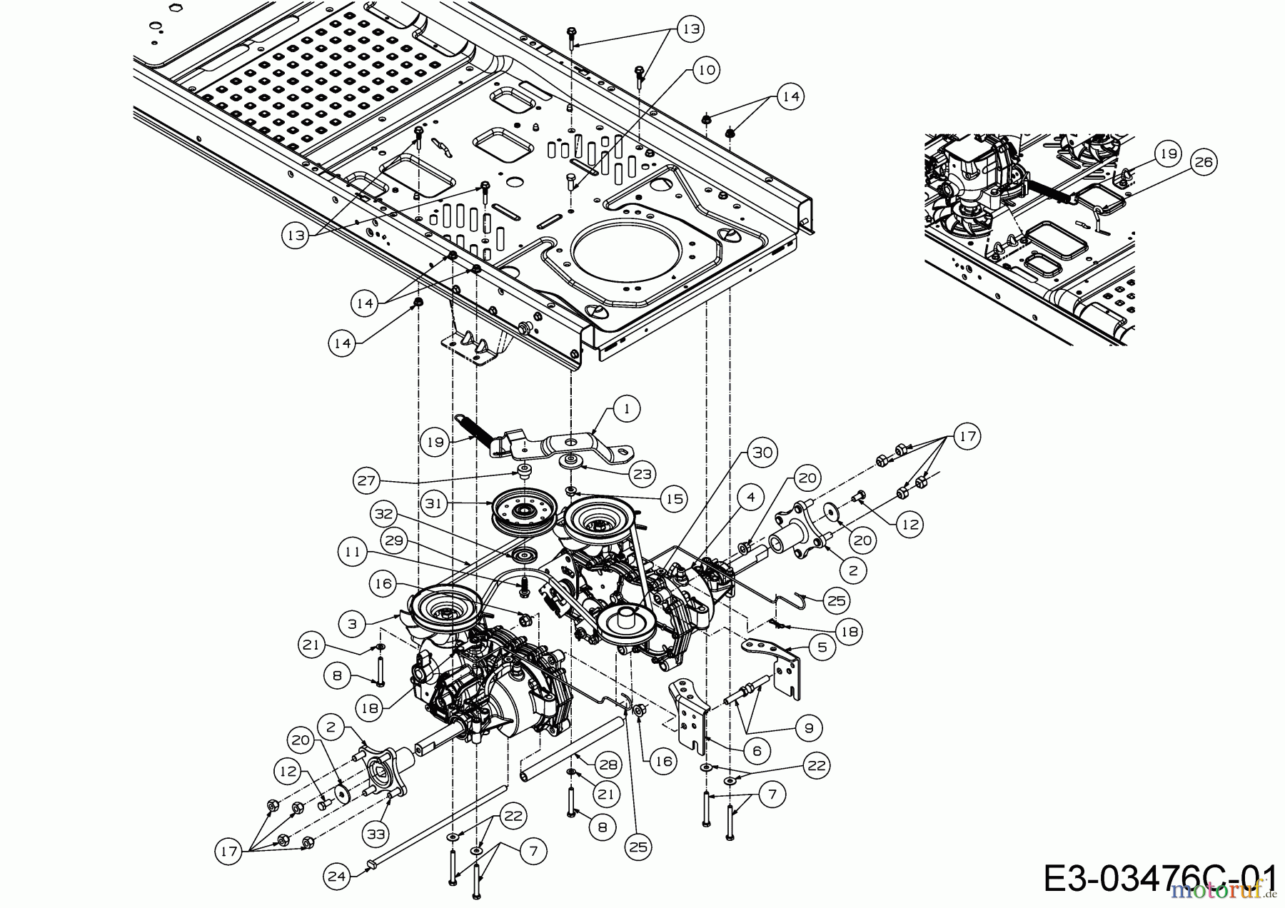 Cub Cadet Zero Turn XZ 2-42 17CICBDS603 (2017) Fahrantrieb