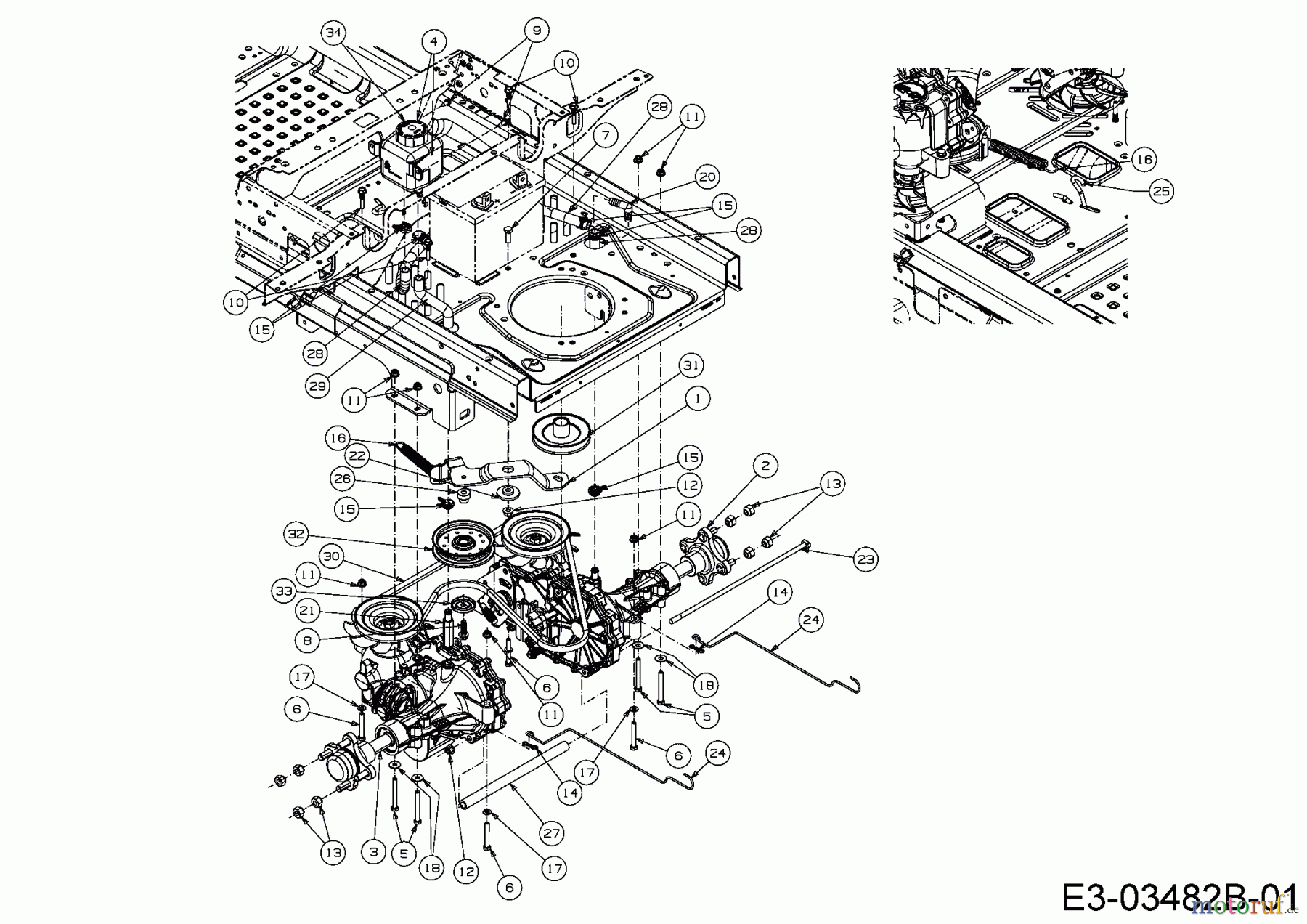  Cub Cadet Zero Turn Z-Force SZ 48 17AIDGHB603  (2016) Fahrantrieb