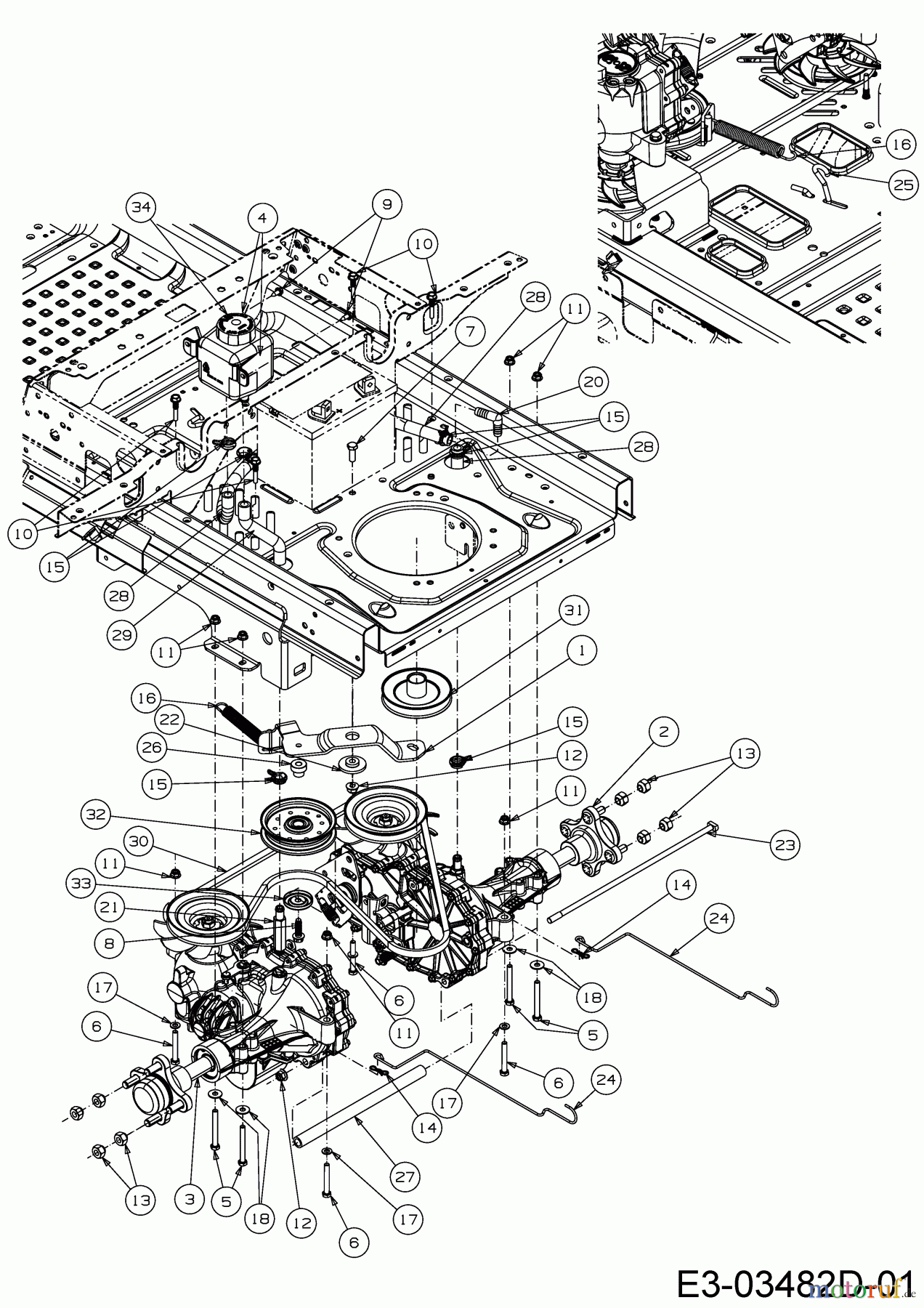 Cub Cadet Zero Turn XZ3 122 17BIDGHB603 (2018) Fahrantrieb