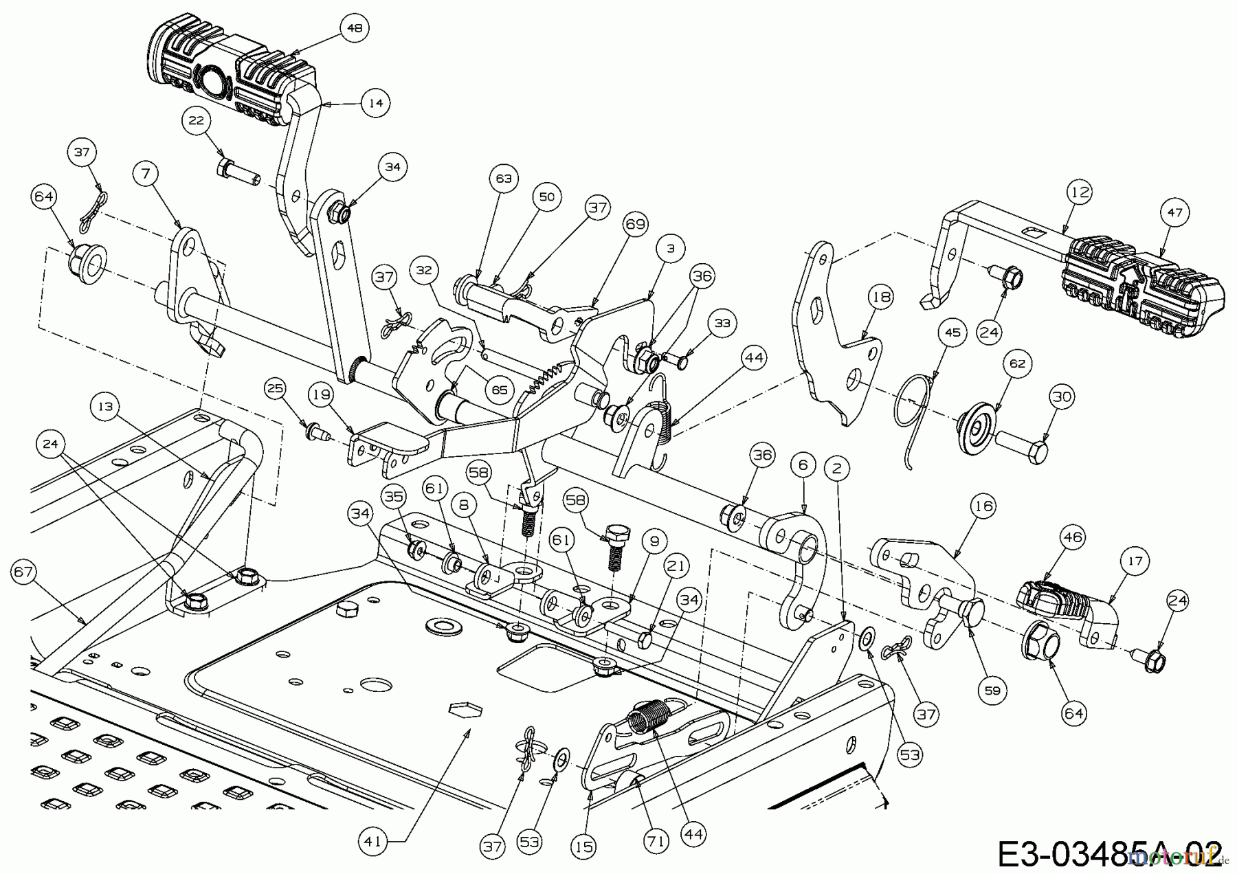  Cub Cadet Zero Turn Z-Force SZ 48 17AIDGHB010  (2014) Pedale