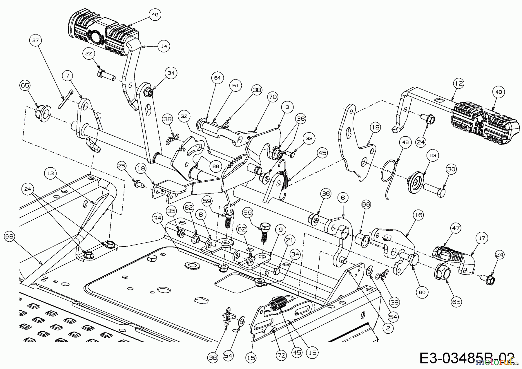  Cub Cadet Zero Turn Z-Force SZ 60 17ASDGHD010  (2015) Pedale