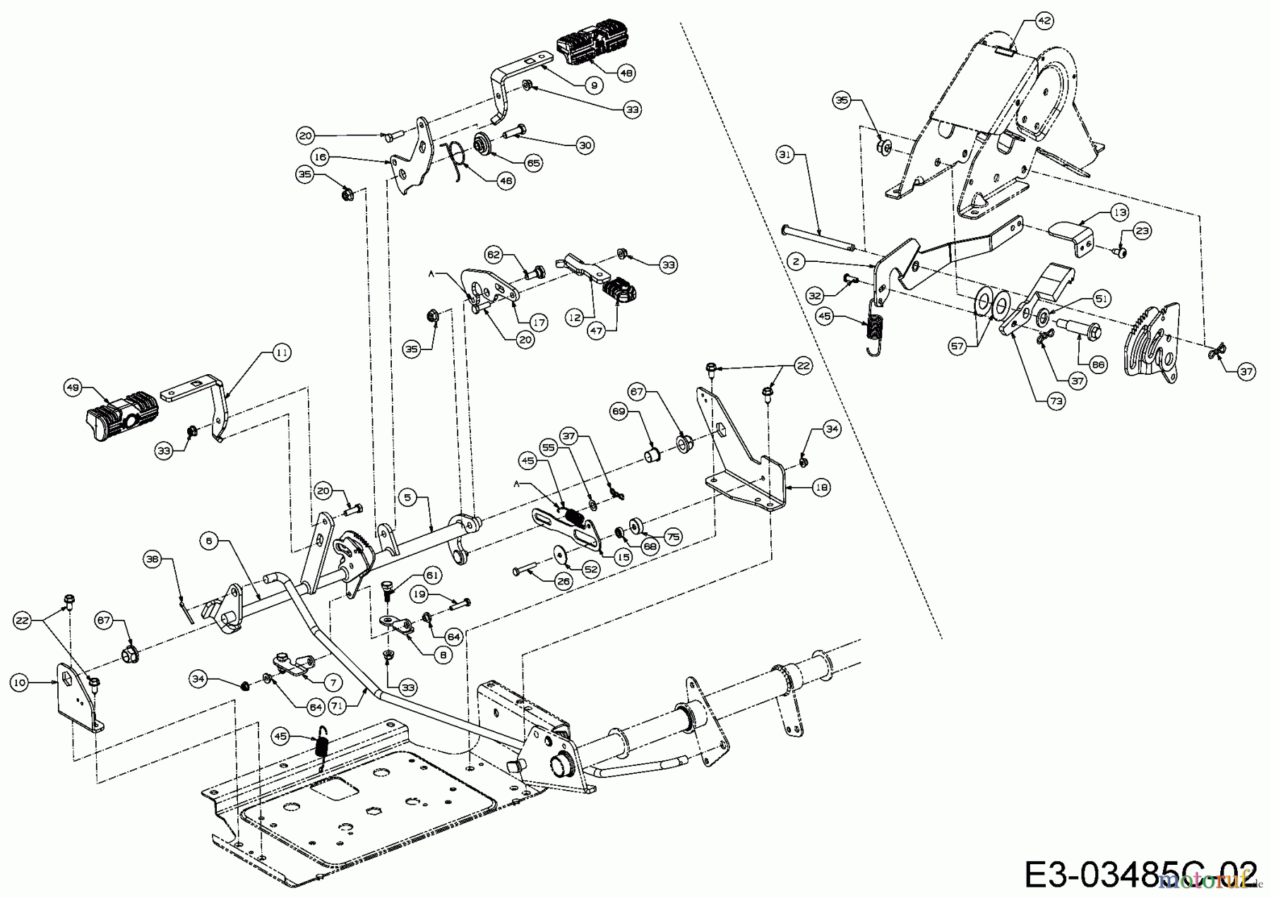 Cub Cadet Zero Turn Z-Force SZ 48 17AIDGHB603  (2016) Pedale