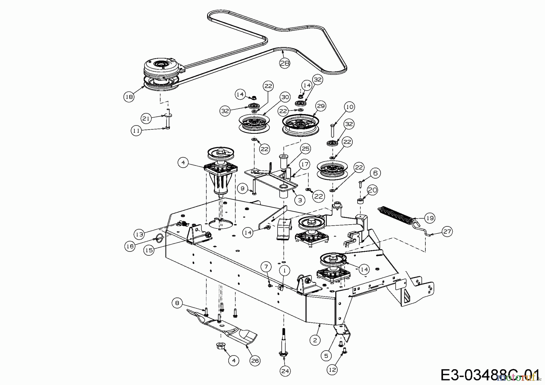  Cub Cadet Zero Turn Z-Force SZ 48 17AIDGHB603  (2016) Mähwerk B (48