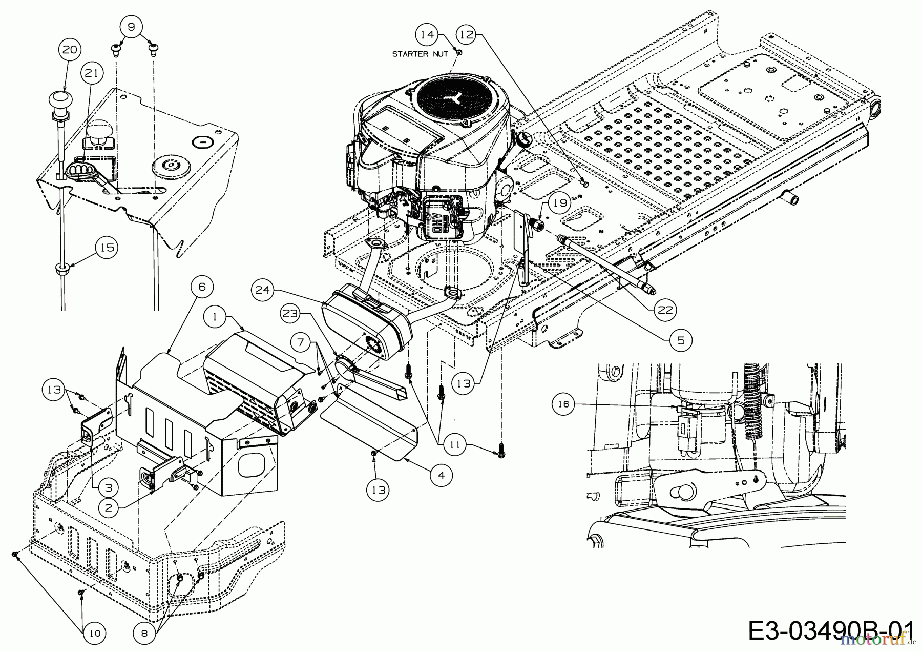 Cub Cadet Zero Turn XZ3 122 17BIDGHB603 (2018) Choke- und Gaszug, Motorzubehör