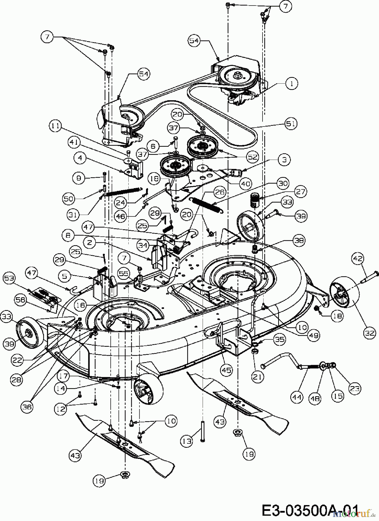  Gutbrod Rasentraktoren DLX 107 SHLK 13AG616G690  (2008) Mähwerk G (42