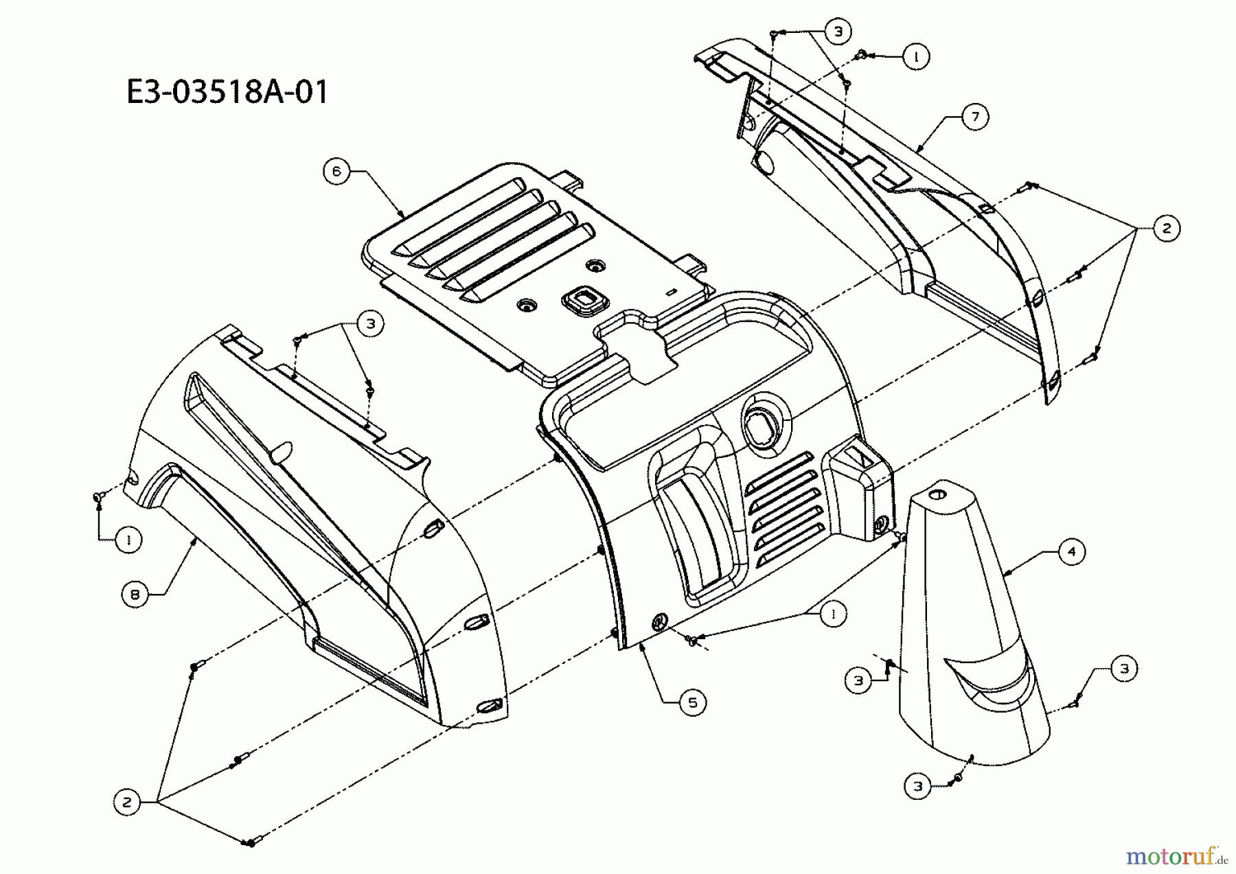 MTD Rasentraktoren Minirider 60 13A2054-600 (2008) Verkleidung