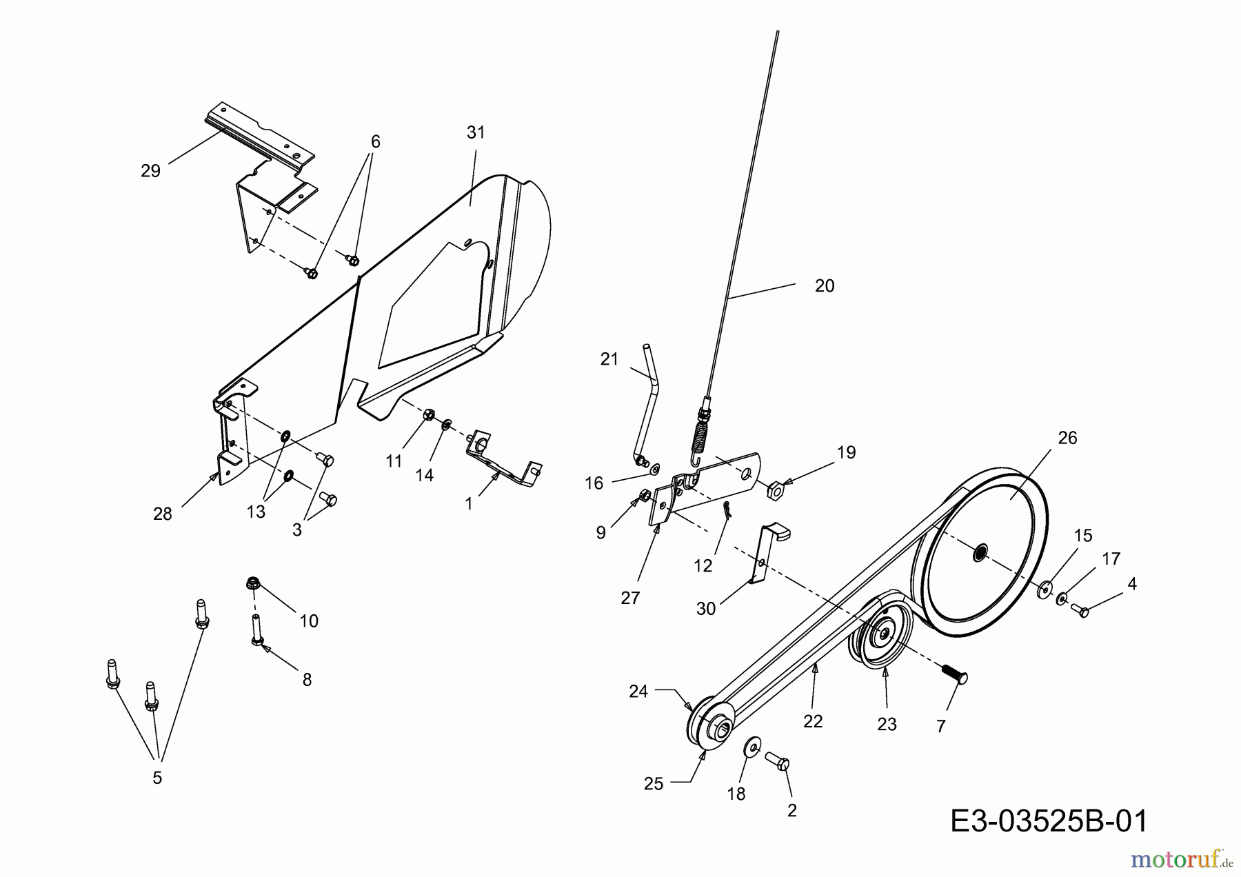  MTD Motorhacken T/450 21AB454B678  (2011) Fahrantrieb