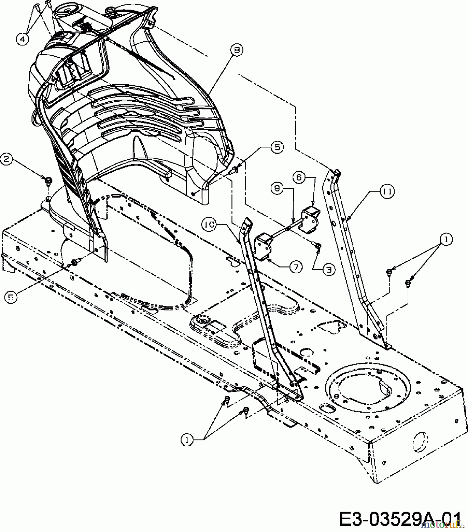 Gutbrod Rasentraktoren DLX 96 SA 13AV606F690  (2008) Armaturenbrett ab 01.11.2007
