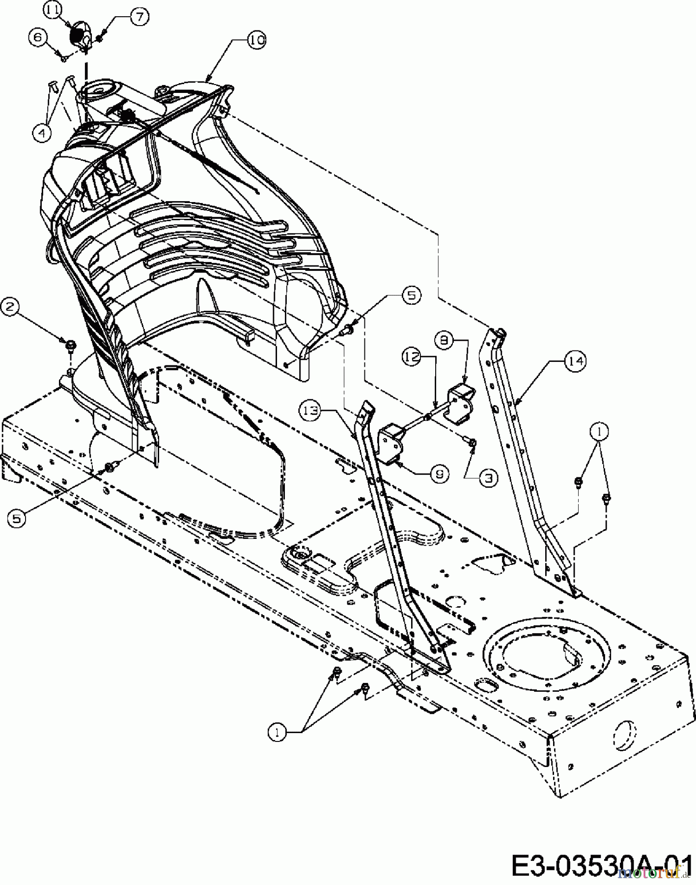 Gutbrod Rasentraktoren DLX 96 SA 13AV606F690  (2008) Armaturenbrett bis 01.11.2007