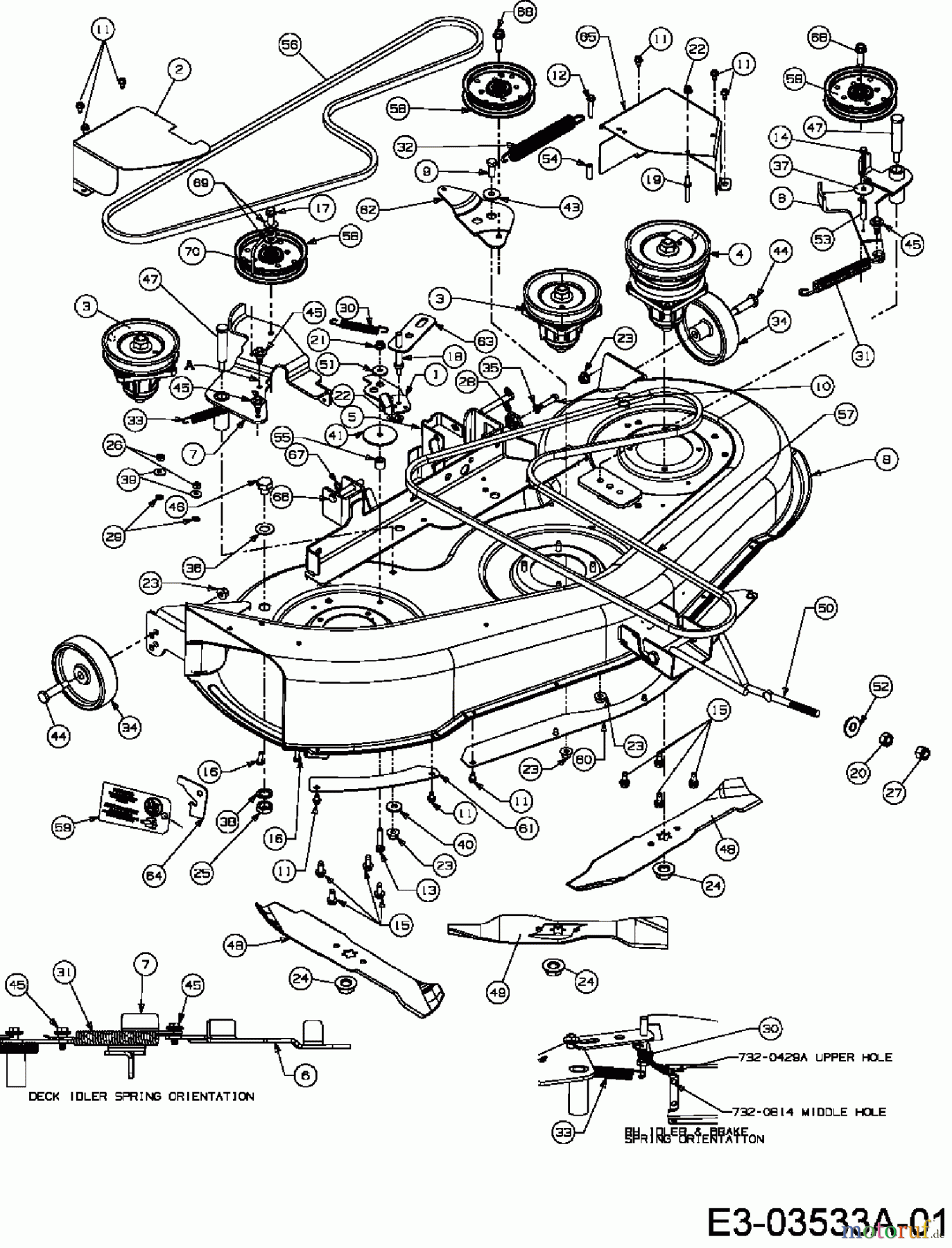  Yard-Man Rasentraktoren 604 H 13BT604H755  (2007) Mähwerk H (46