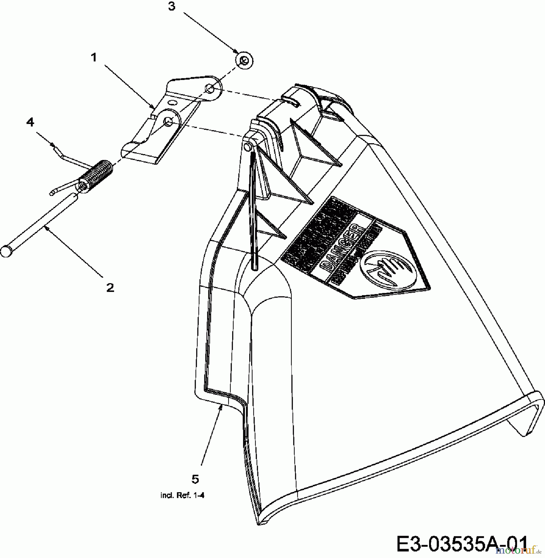 Yard-Man Rasentraktoren 604 H 13BT604H755 (2007) Deflektor