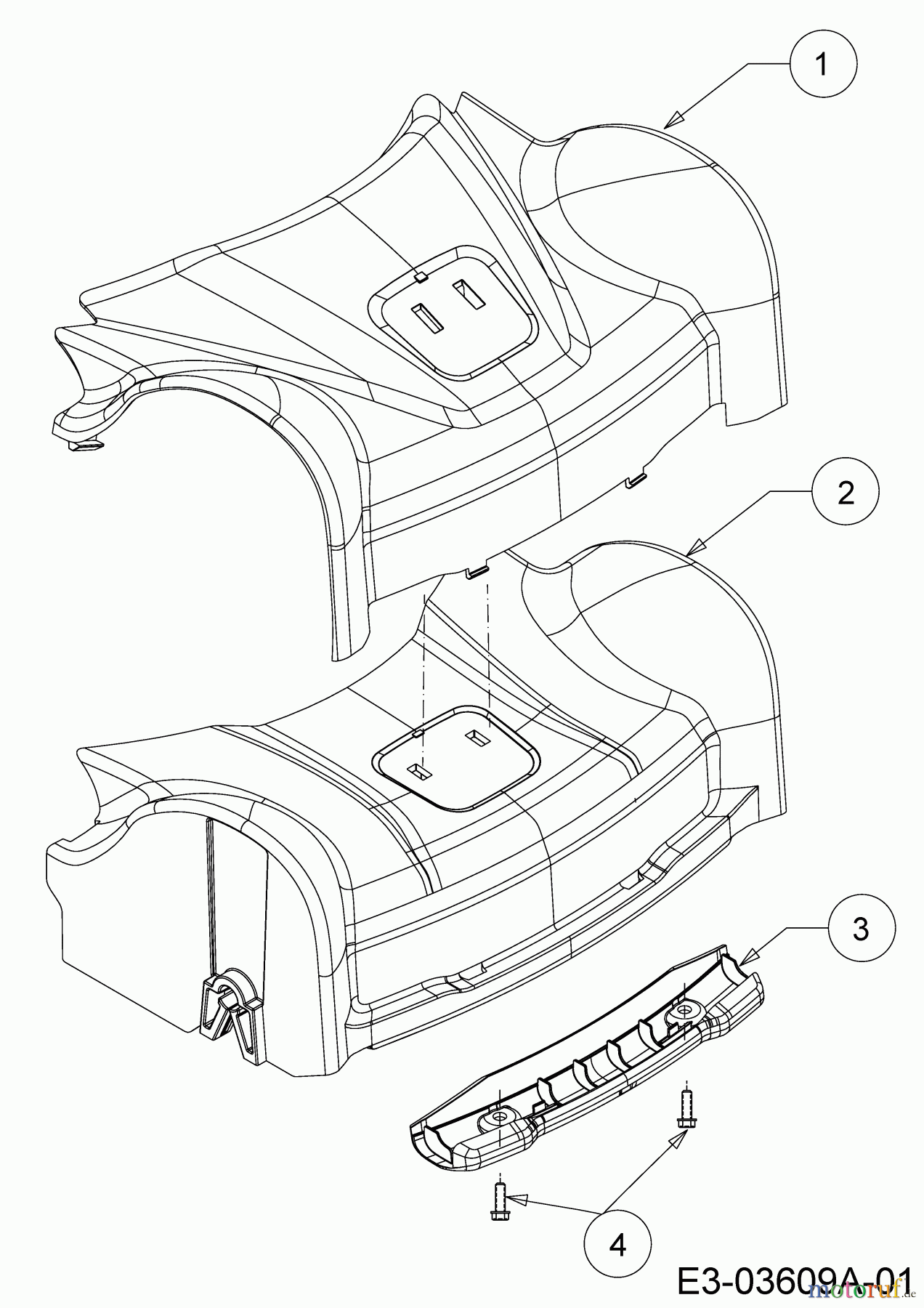 WOLF-Garten Expert Motormäher mit Antrieb Expert 460 A 12A-TUKC650 (2014) Abdeckung Vorderachse