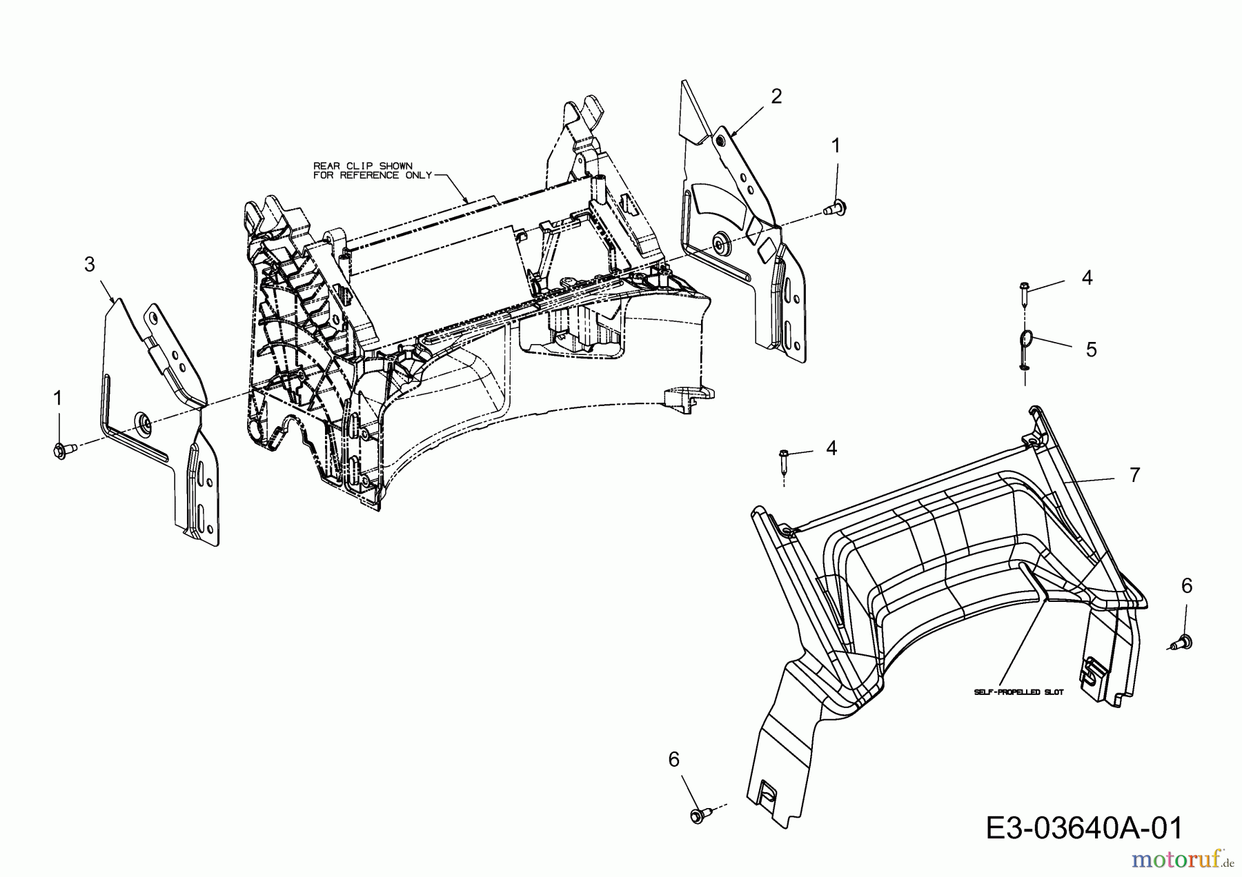 Cub Cadet Motormäher mit Antrieb CC 42 SPO 12A-LQSC603 (2015) Abdeckung hinten