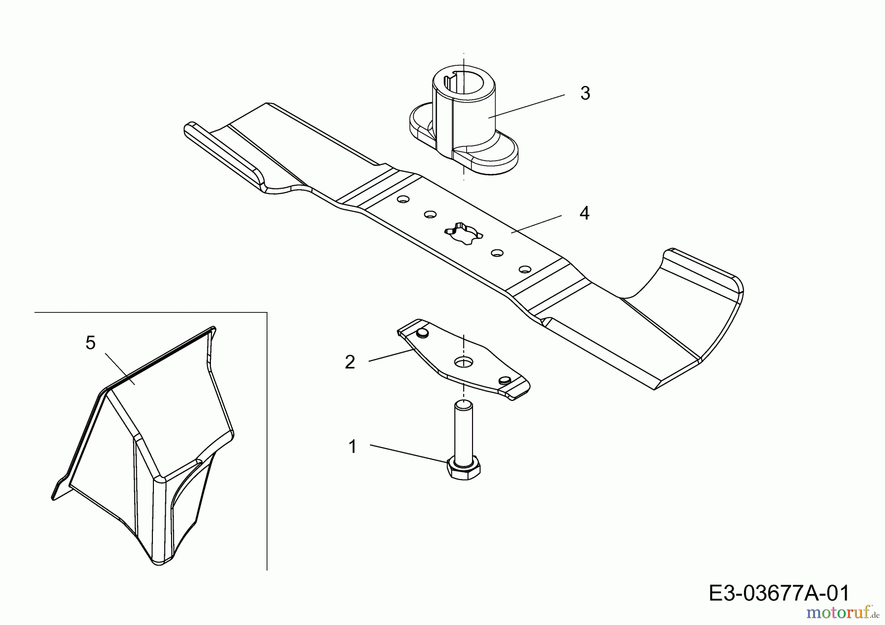  Wolf-Garten Motormäher Ambition 460 HHW 11A-TVBQ650  (2014) Messer, Messeraufnahme