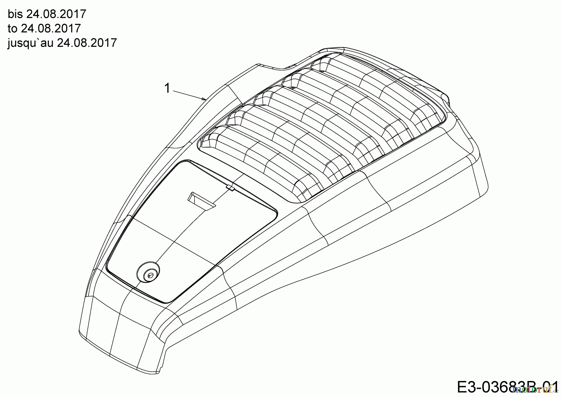 Cub Cadet Laubsauger mit Häckselfunktion CSV 050 24B-05MP710 (2017) Motorhaube bis 24.08.2017