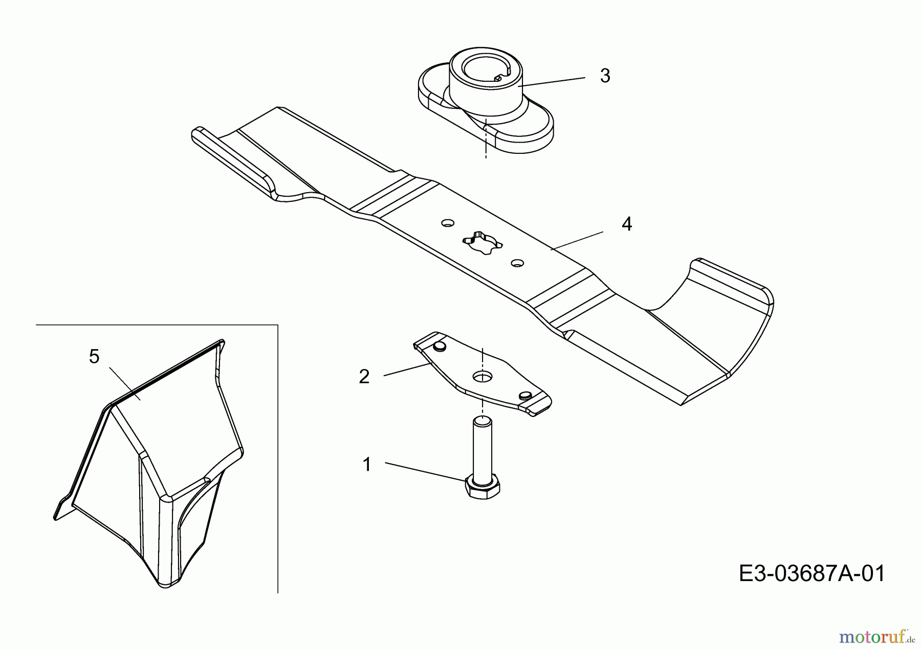  Mr.Gardener Motormäher HW 42 B 11A-LL5B629  (2014) Messer, Messeraufnahme