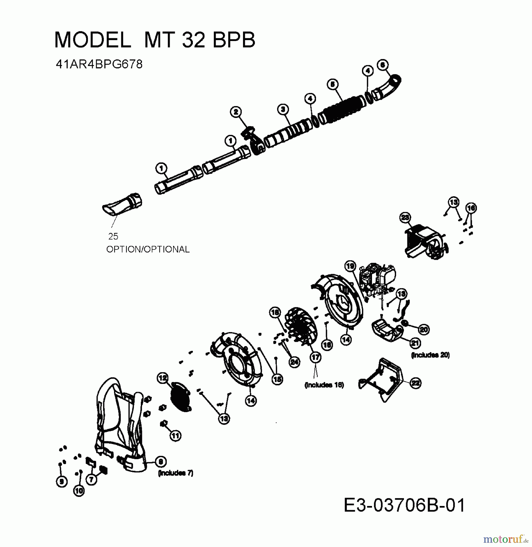 MTD Laubläser, Laubsauger MT 32 BPB 41AR4BPG678 (2010) Grundgerät