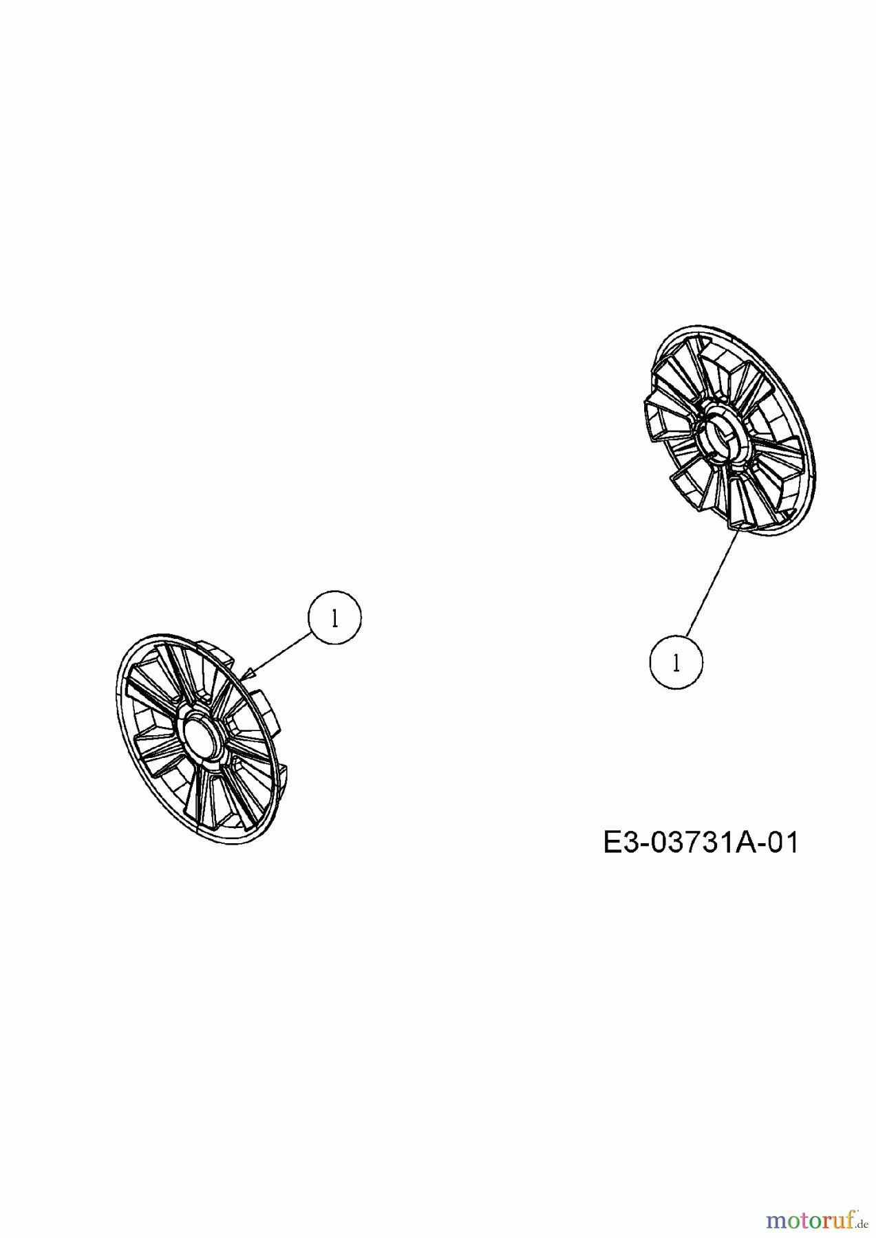 Yard-Man Motormäher YM 5519 PO 11A-18M1643 (2008) Radkappen hinten
