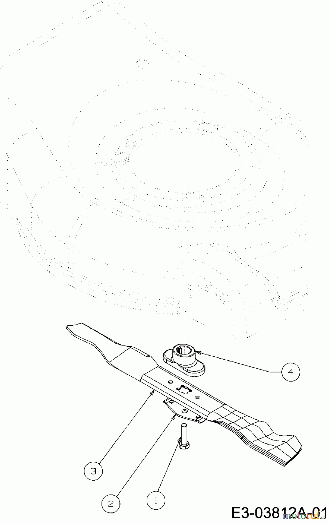 MTD Motormäher 53 PO 11A-84MF600 (2008) Messer