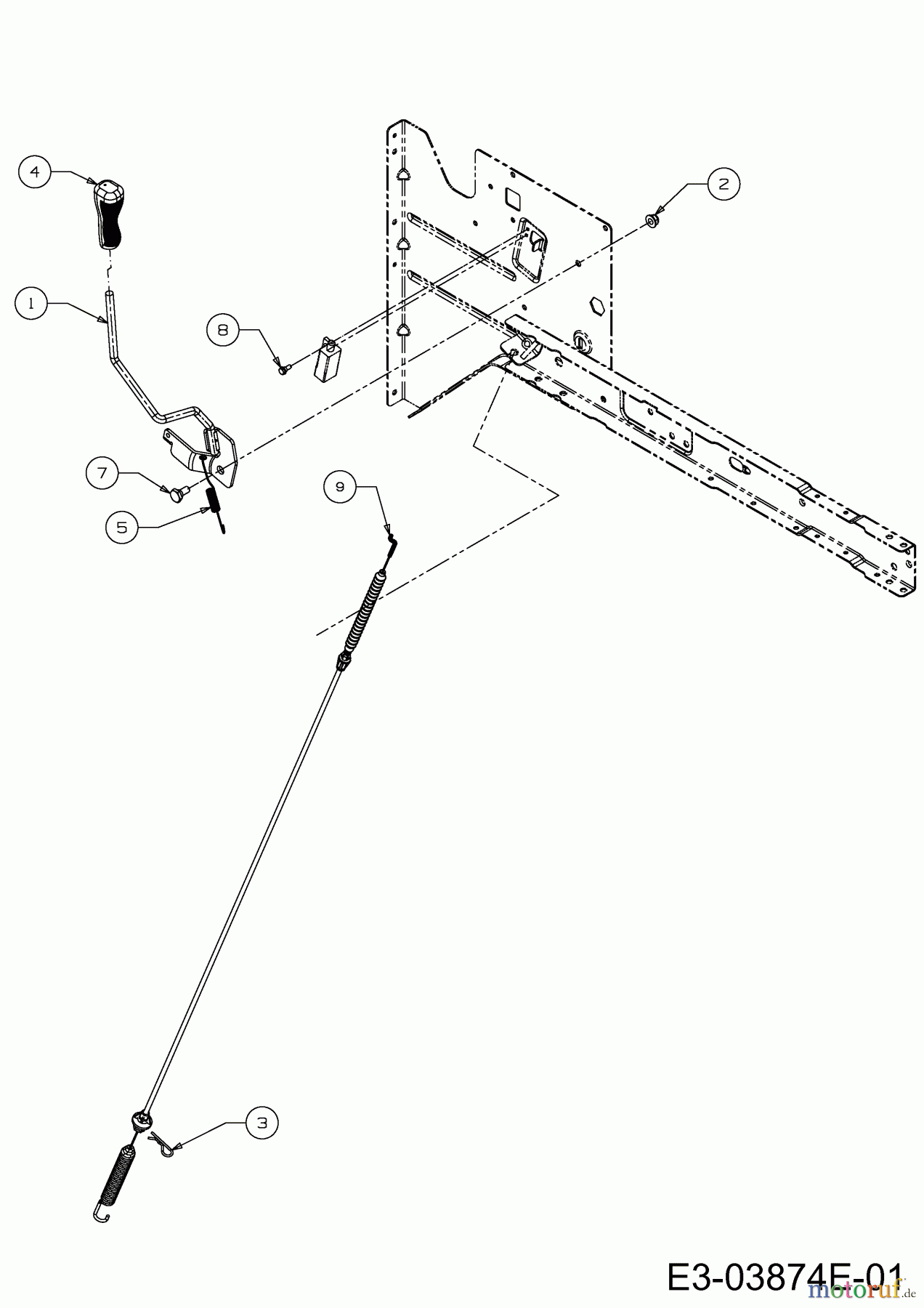 Oleo-Mac Rasentraktoren Krosser 80/12,5 T 13AH77KC636 (2013) Mähwerkseinschaltung