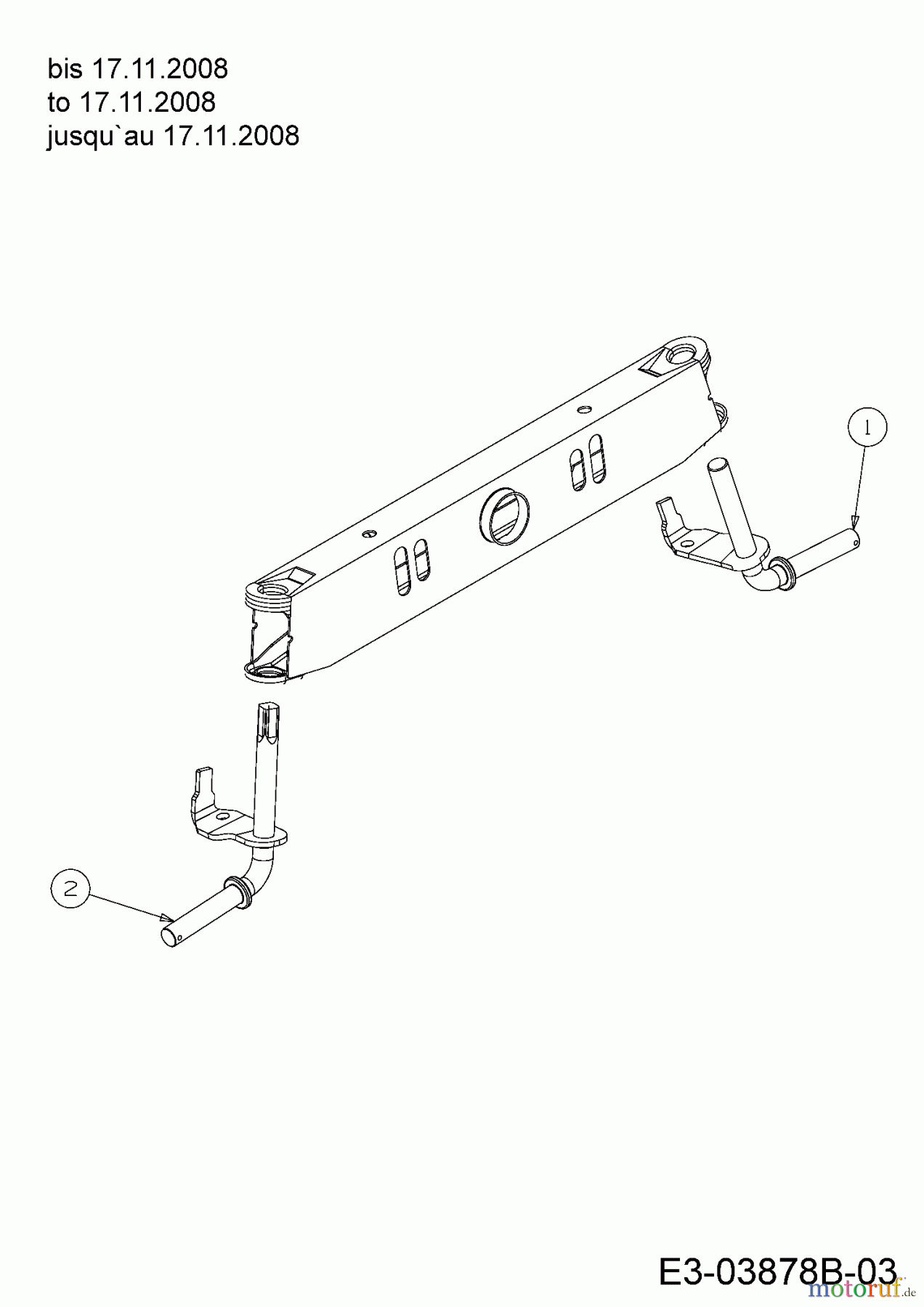 Mastercut Rasentraktoren Mastercut 96 13EH761F659 (2009) Achsschenkel bis 17.11.2008
