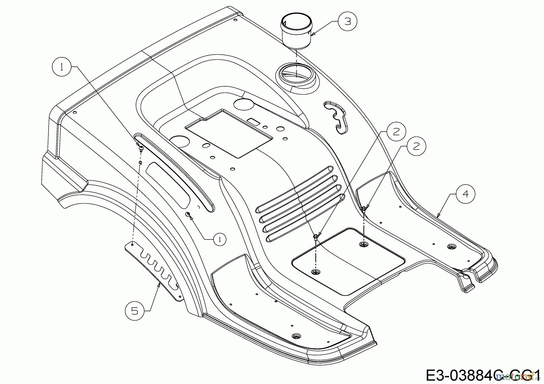 Mastercut Rasentraktoren Mastercut 92-155 ab 2017 13HM765E659  (2017) Sitzwanne