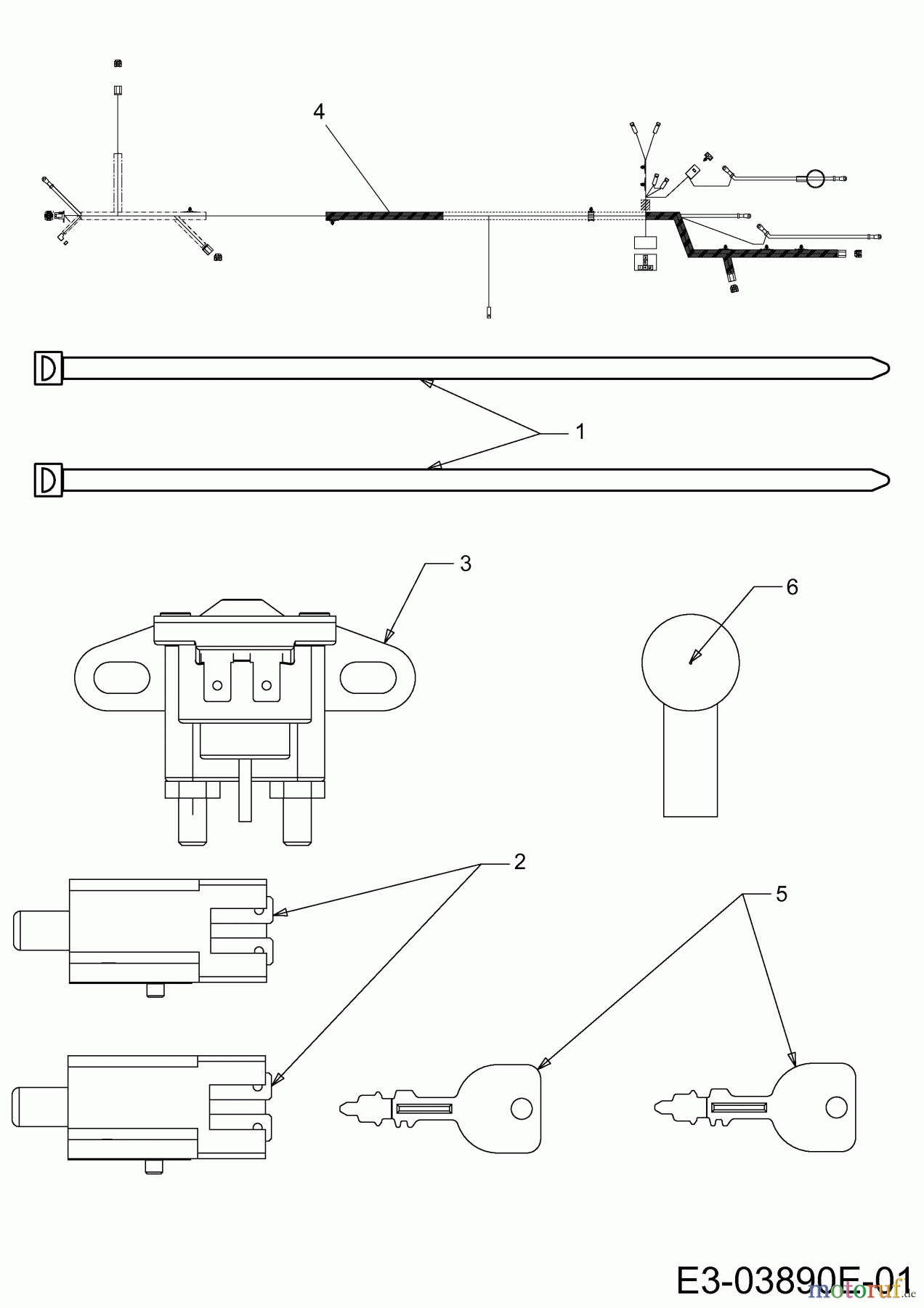 Mastercut Rasentraktoren Mastercut 92 13BH761E659 (2013) Elektroteile