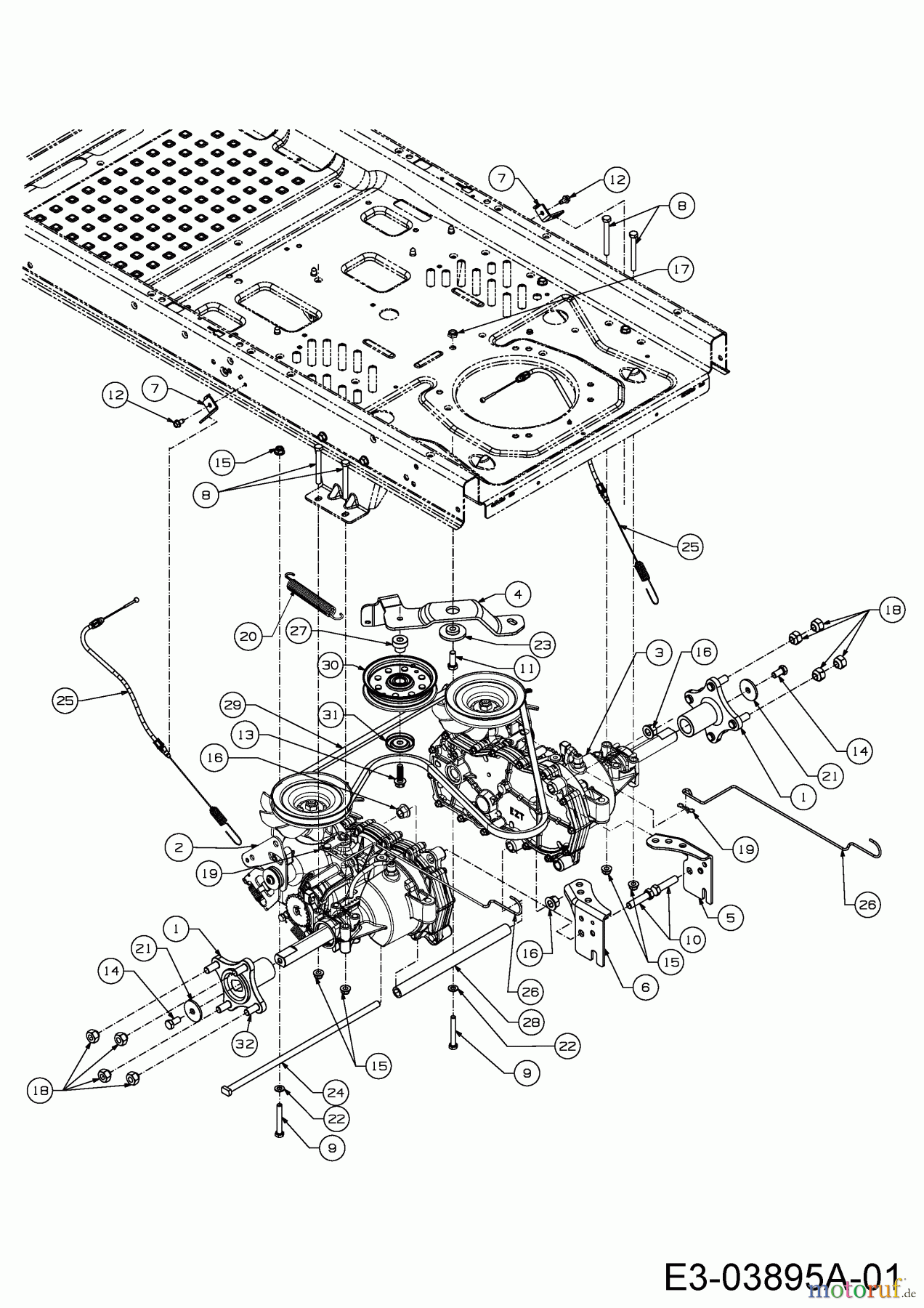 Cub Cadet Zero Turn RZT L 54 17AICACK603 (2015) Fahrantrieb