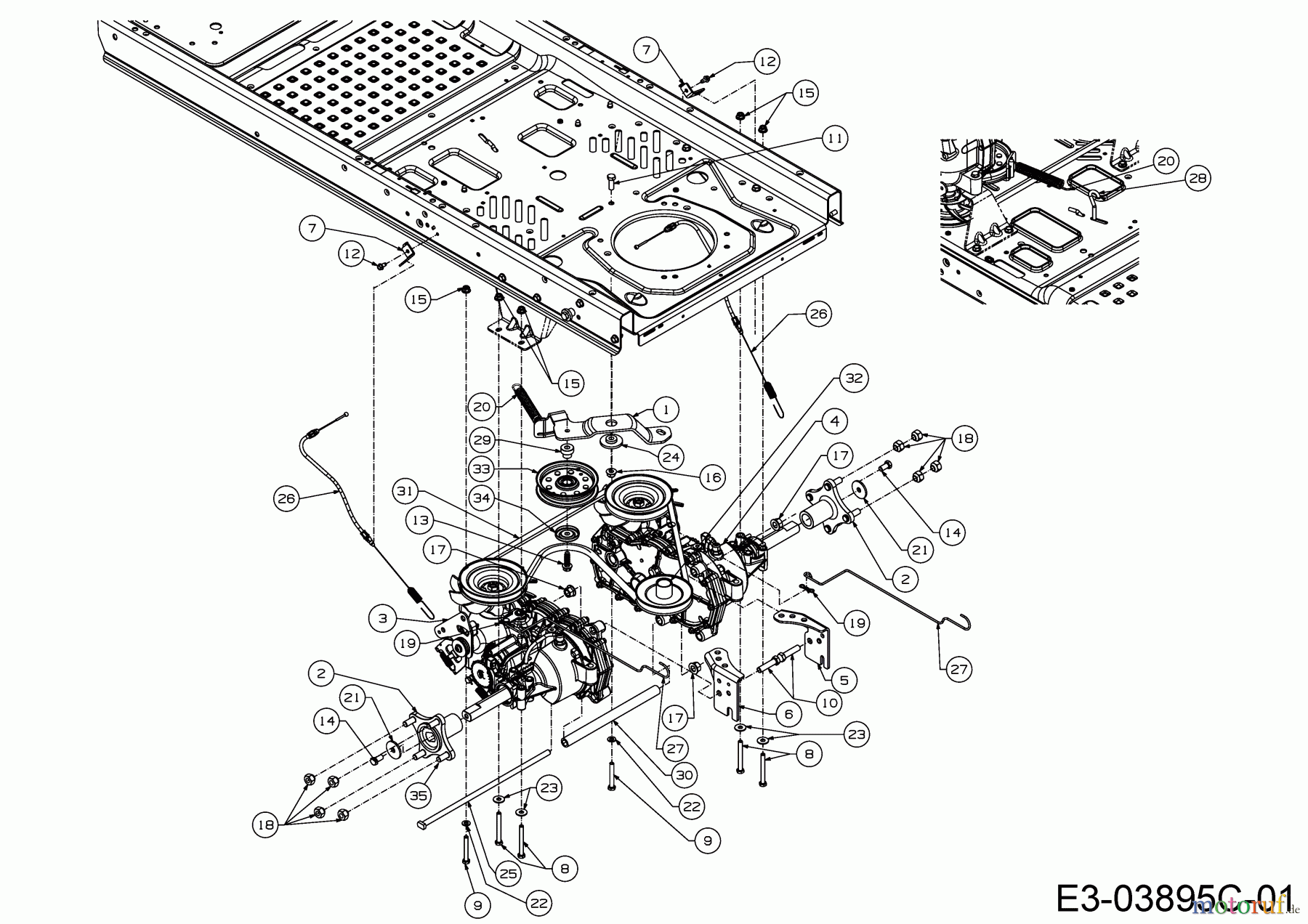 Cub Cadet Zero Turn RZT L 42 17ARCACS330 (2017) Fahrantrieb