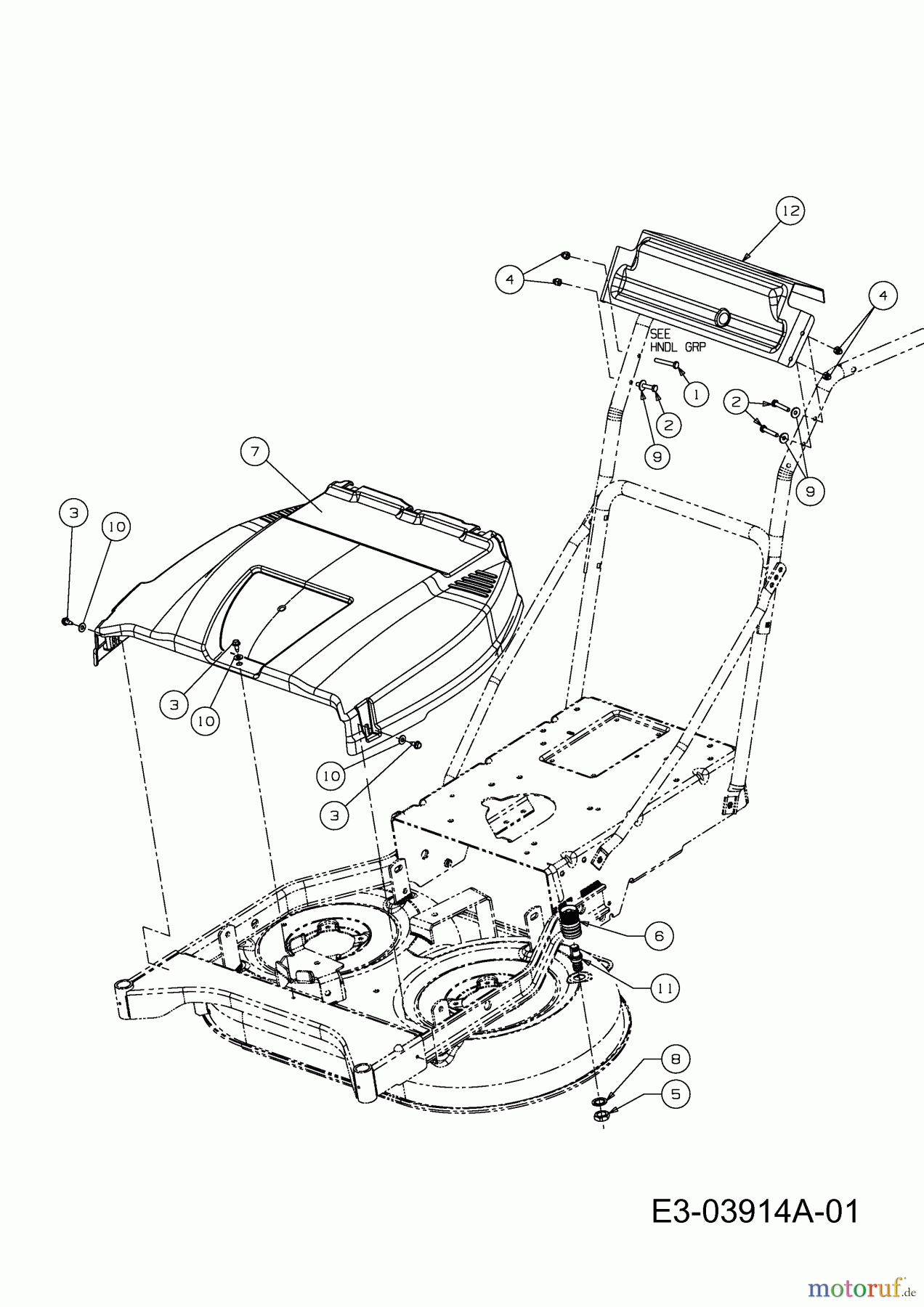 MTD Motormäher mit Antrieb WCM 84 12A-764T678 (2010) Armaturenbrett