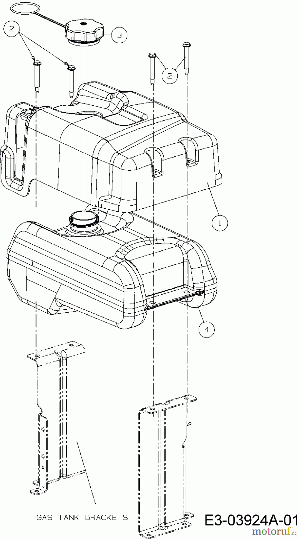 Cub Cadet Motormäher mit Antrieb Wide Cut E-Start 12AE764U603 (2008) Tank