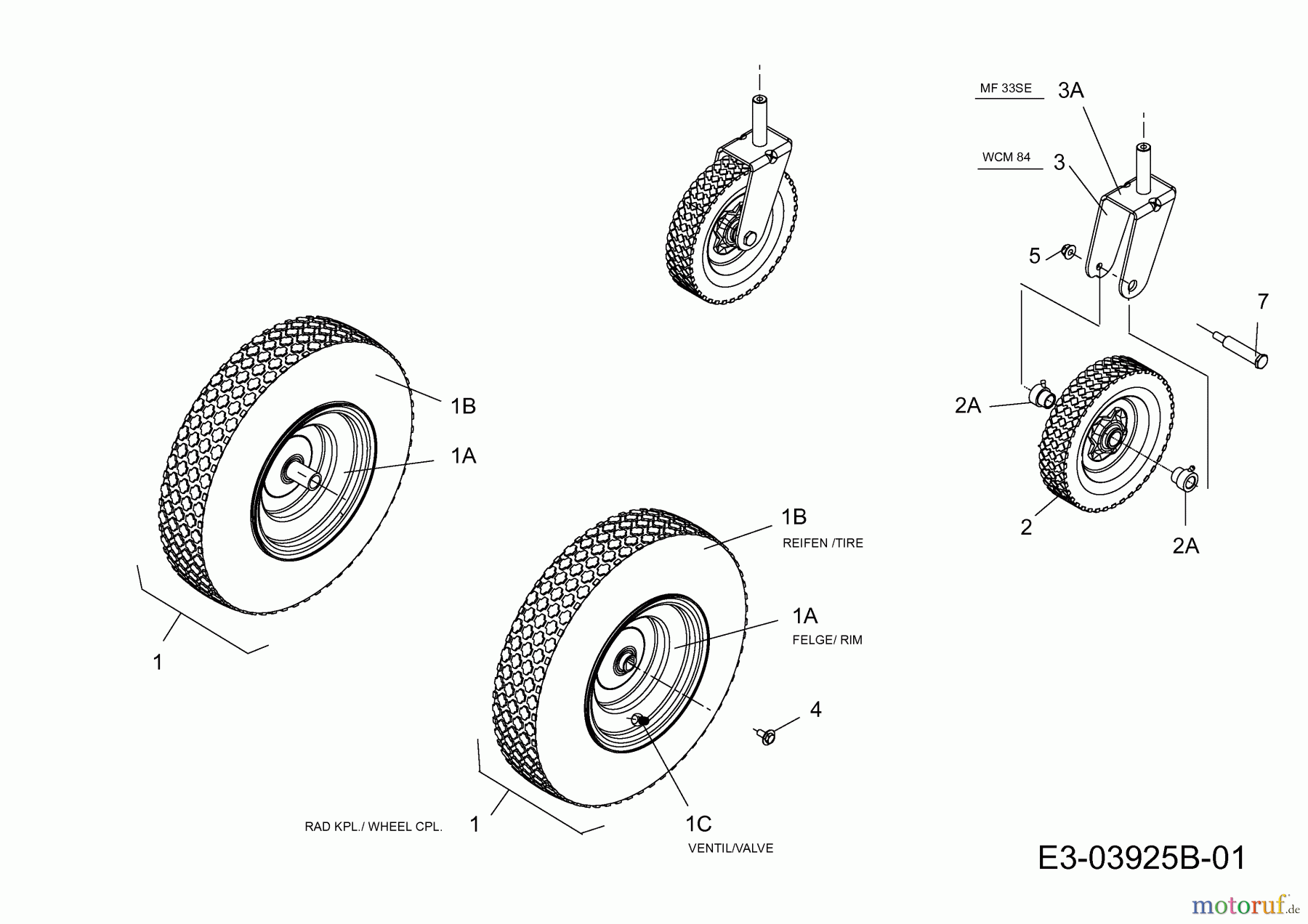 MTD Motormäher mit Antrieb WCM 84 12A-764T678 (2014) Räder