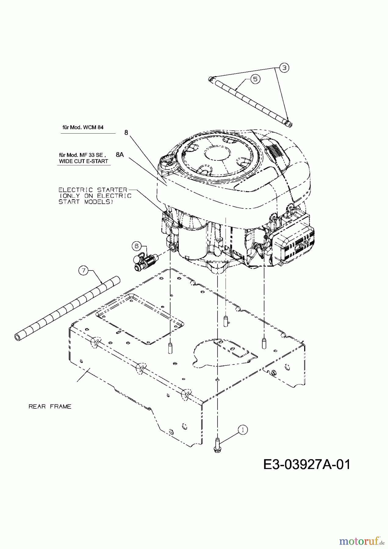 Cub Cadet Motormäher mit Antrieb Wide Cut E-Start 12AE764U603 (2008) Motor