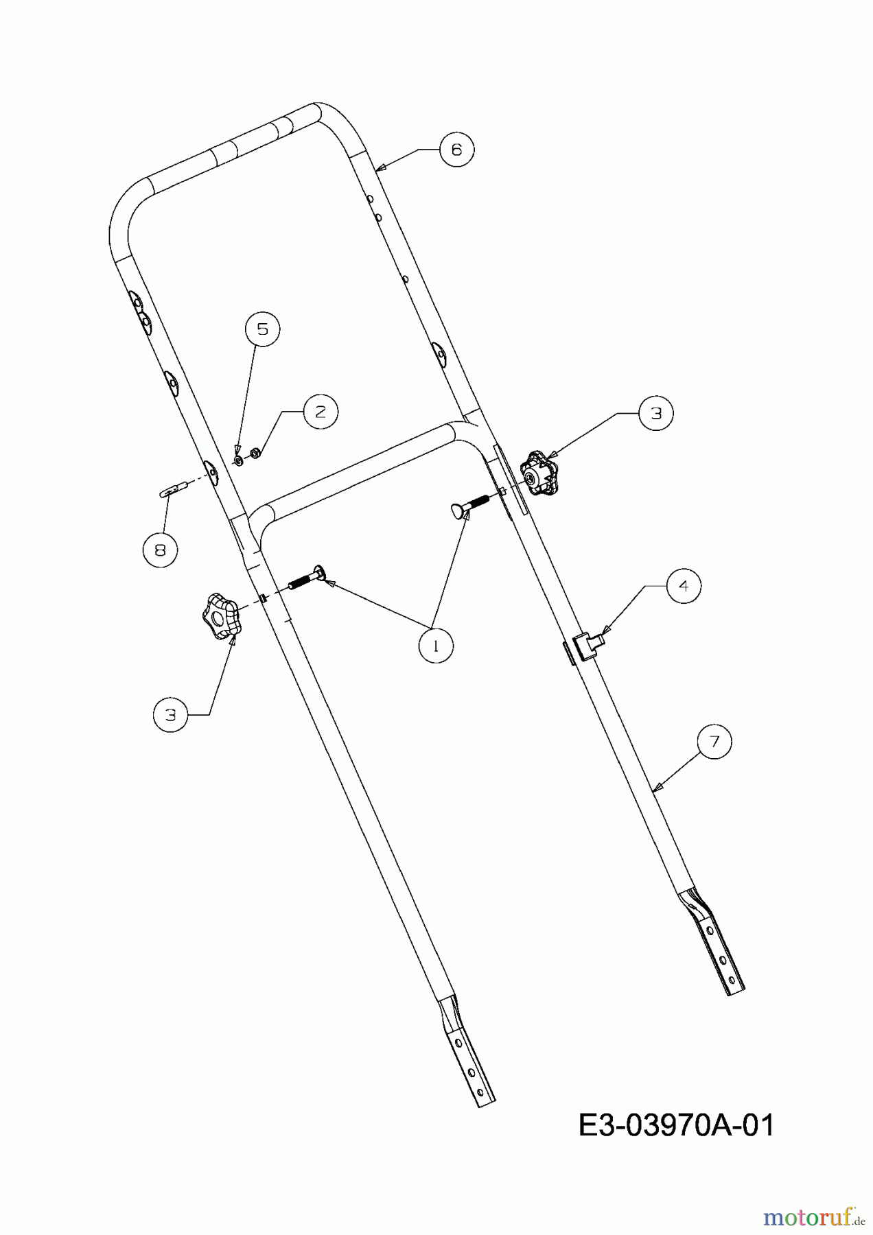  MTD Motormäher 53 PO 11A-84MF600  (2008) Holm