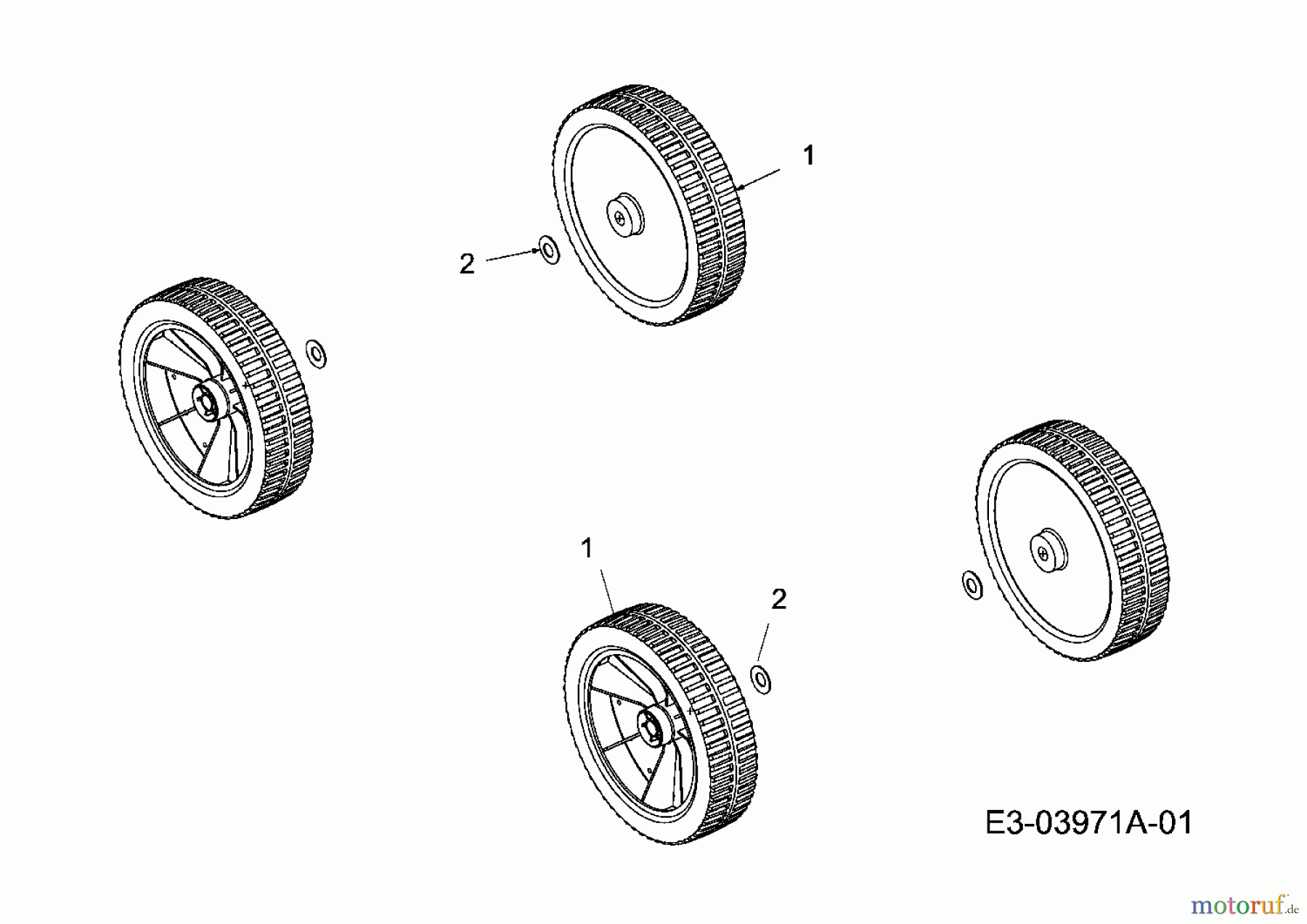 MTD Motormäher 53 PO 11A-84MF600 (2008) Räder