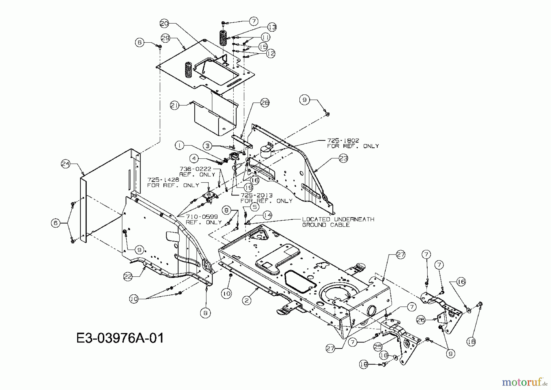 Gutbrod Rasentraktoren GLX 92 SHL-SK 13BF516I690  (2008) Rahmen