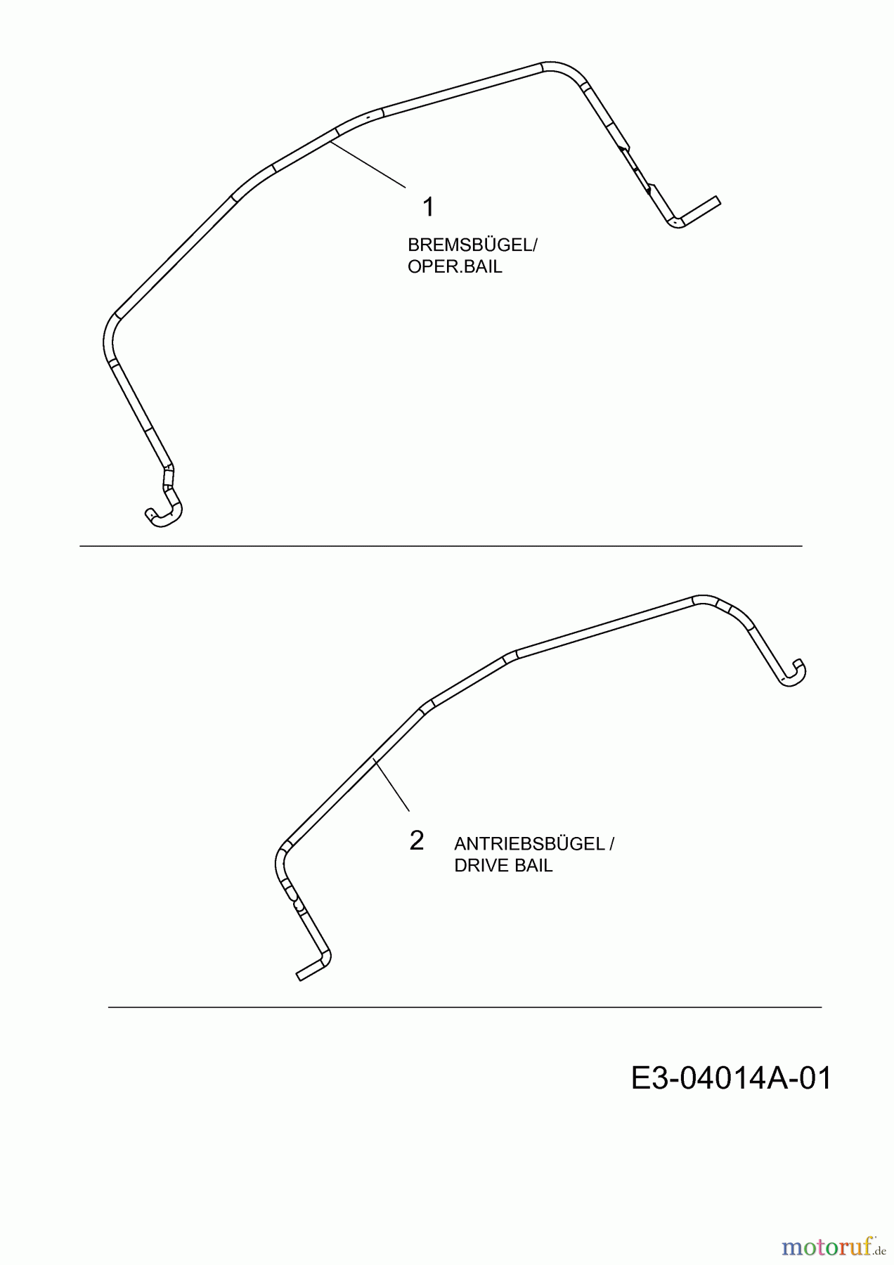  MTD Motormäher mit Antrieb Smart 53 MSPB 12A-A05D600  (2014) Schaltbügel