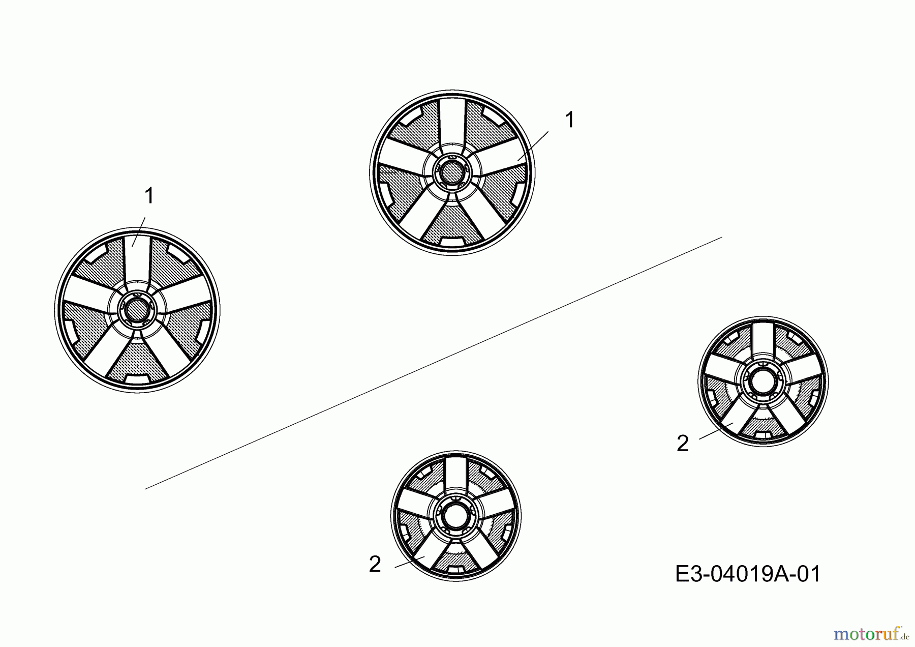 MTD Motormäher mit Antrieb Smart 53 SPSBHW 12A-B28R600  (2014) Radkappen