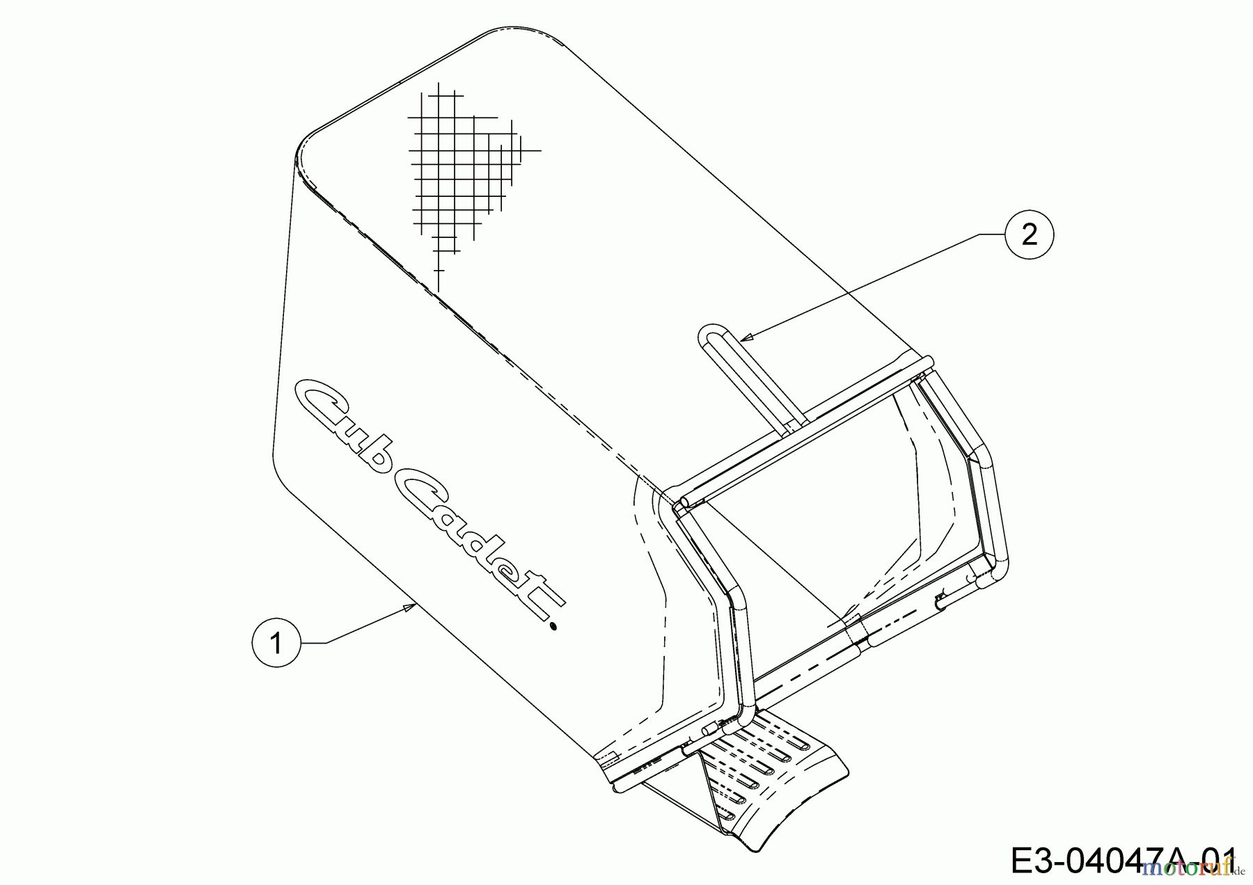 Cub Cadet Motormäher mit Antrieb CC 53 SPO W 12AQC6J3603 (2016) Grasfangsack