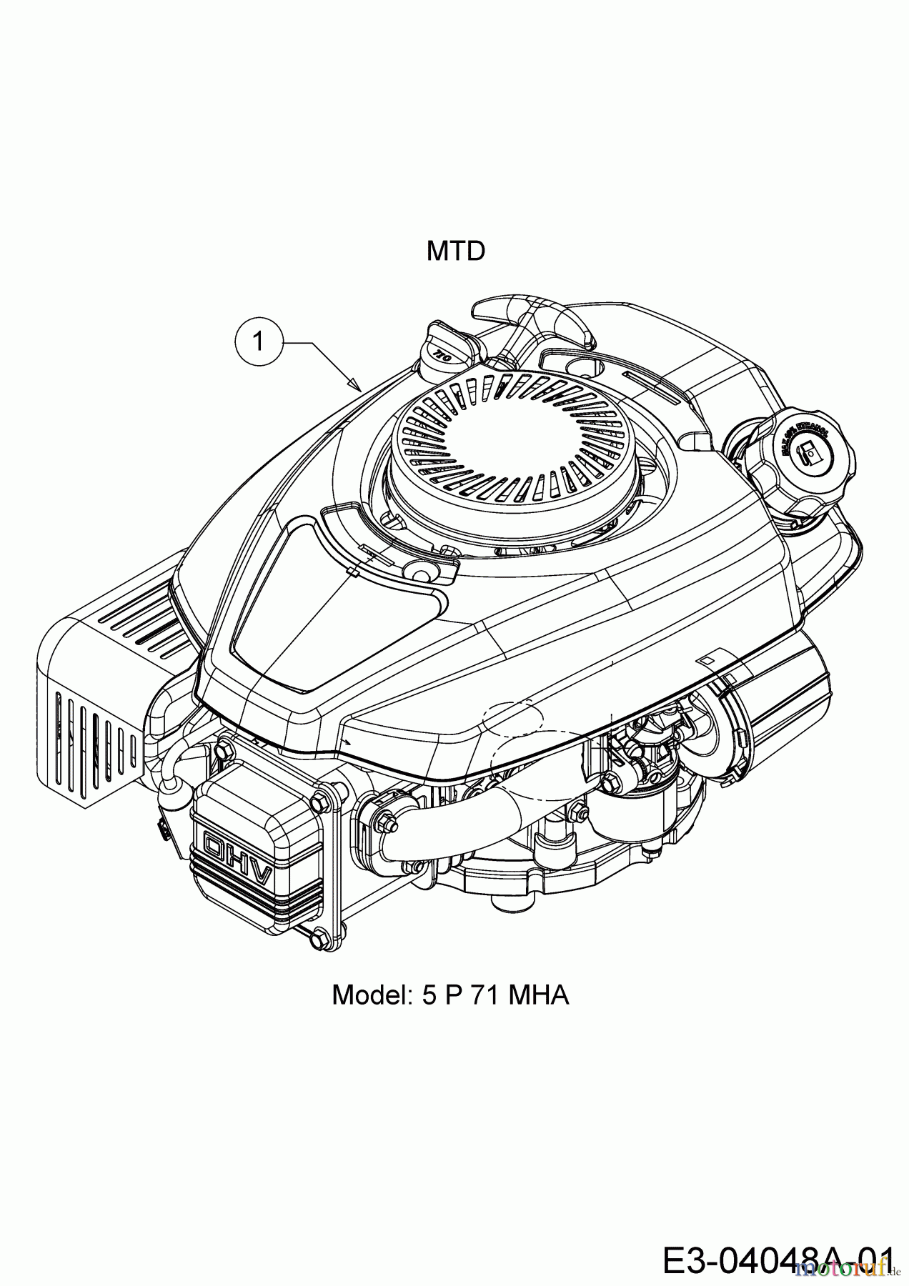 Cub Cadet Motormäher mit Antrieb CC 53 SPO W 12AQC6J3603 (2017) Motor MTD