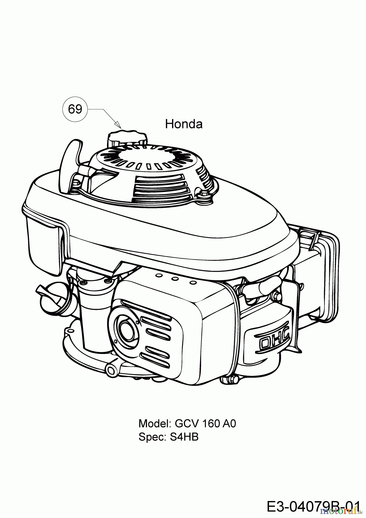  Motorpedo Motormäher mit Antrieb MPG 46 12C-TMCQ691  (2018) Motor Honda