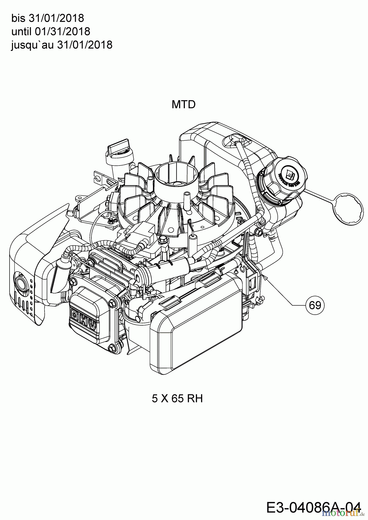 Cub Cadet Motormäher mit Antrieb LM2 DR46S 12BBTQKC603 (2018) Motor MTD bis 31/01/2018